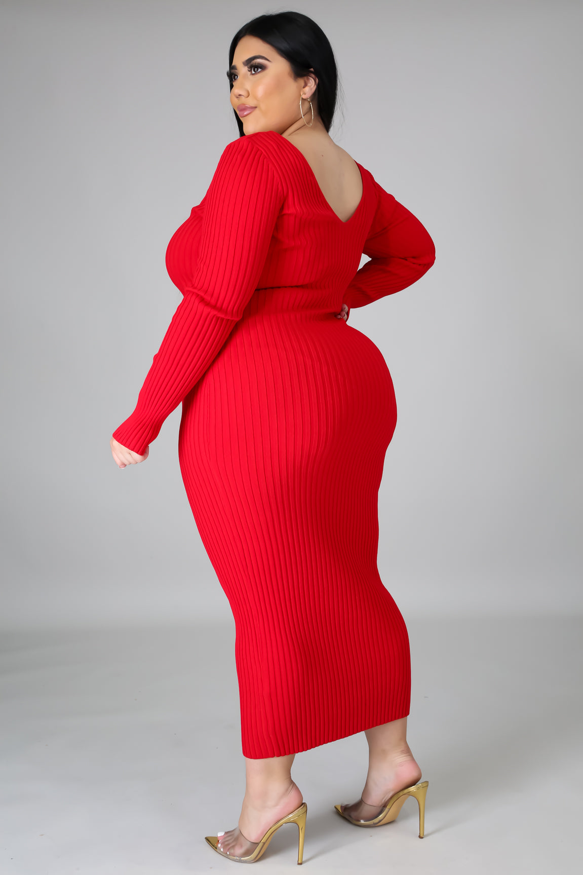 Ribbed Midi Dress