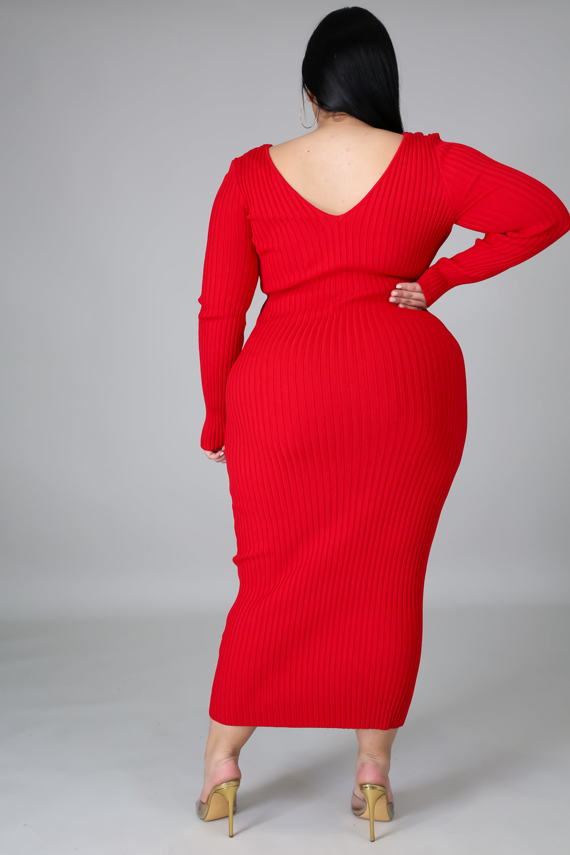 Ribbed Midi Dress