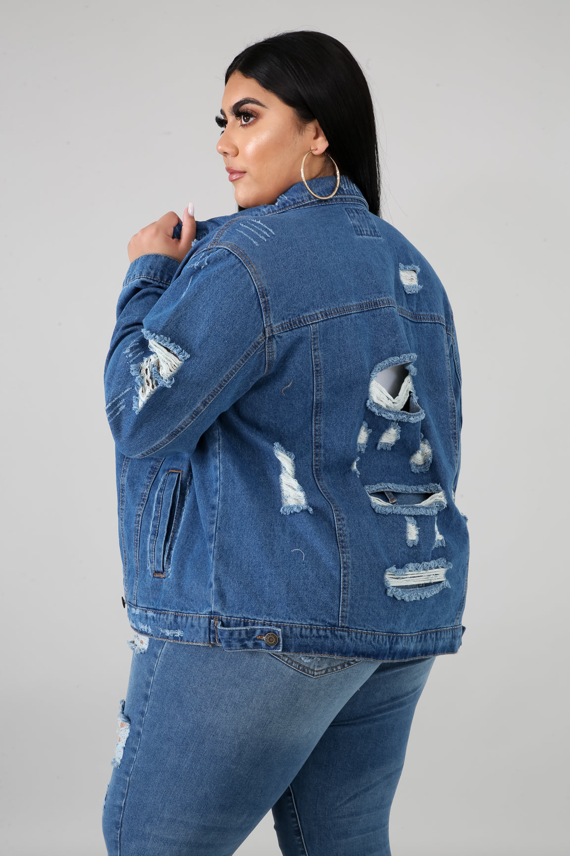 Disrupted Denim Jacket | GitiOnline
