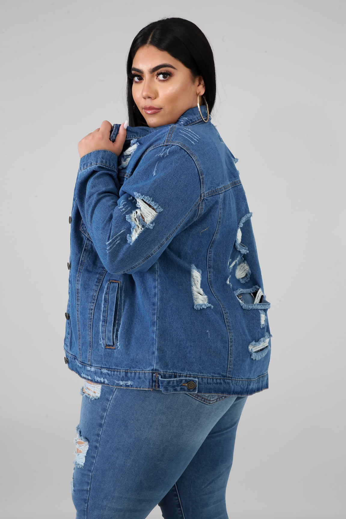 Disrupted Denim Jacket | GitiOnline