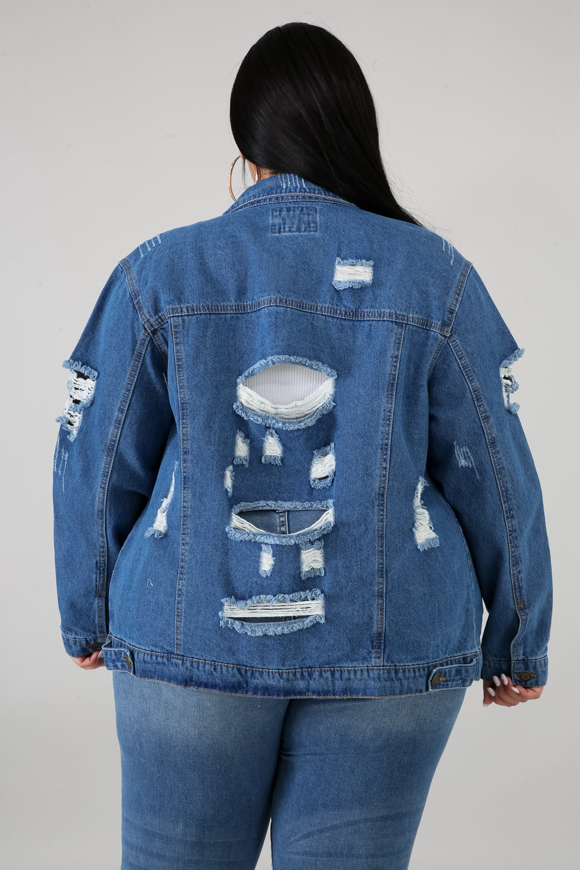 Disrupted Denim Jacket | GitiOnline