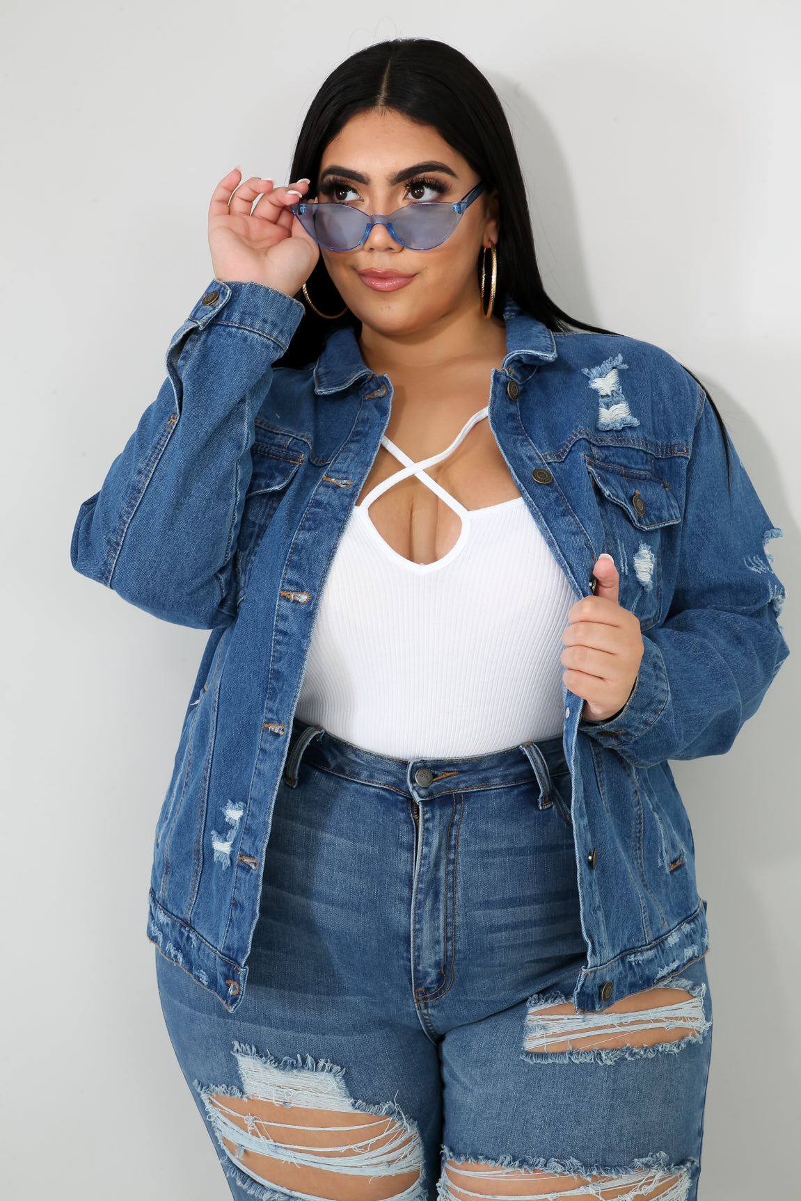 Disrupted Denim Jacket | GitiOnline