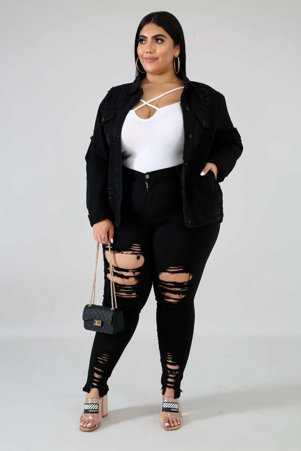 Disrupted Denim Jacket | GitiOnline