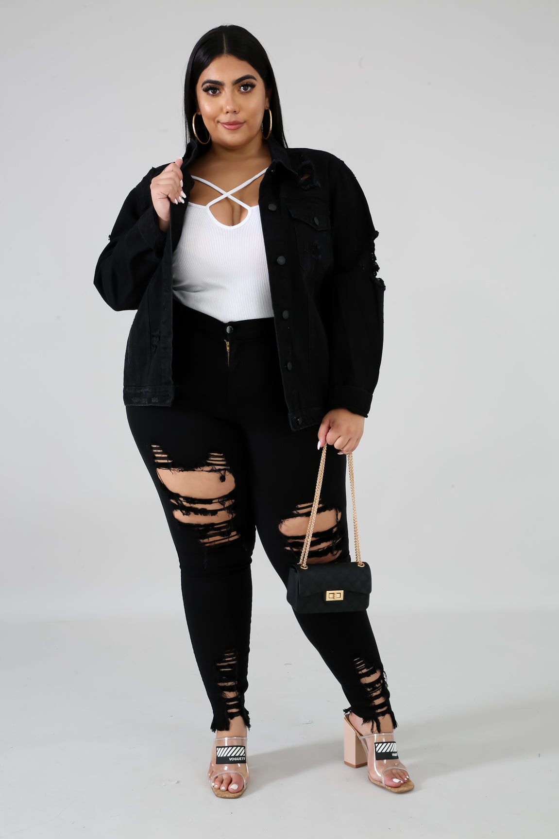 Disrupted Denim Jacket | GitiOnline