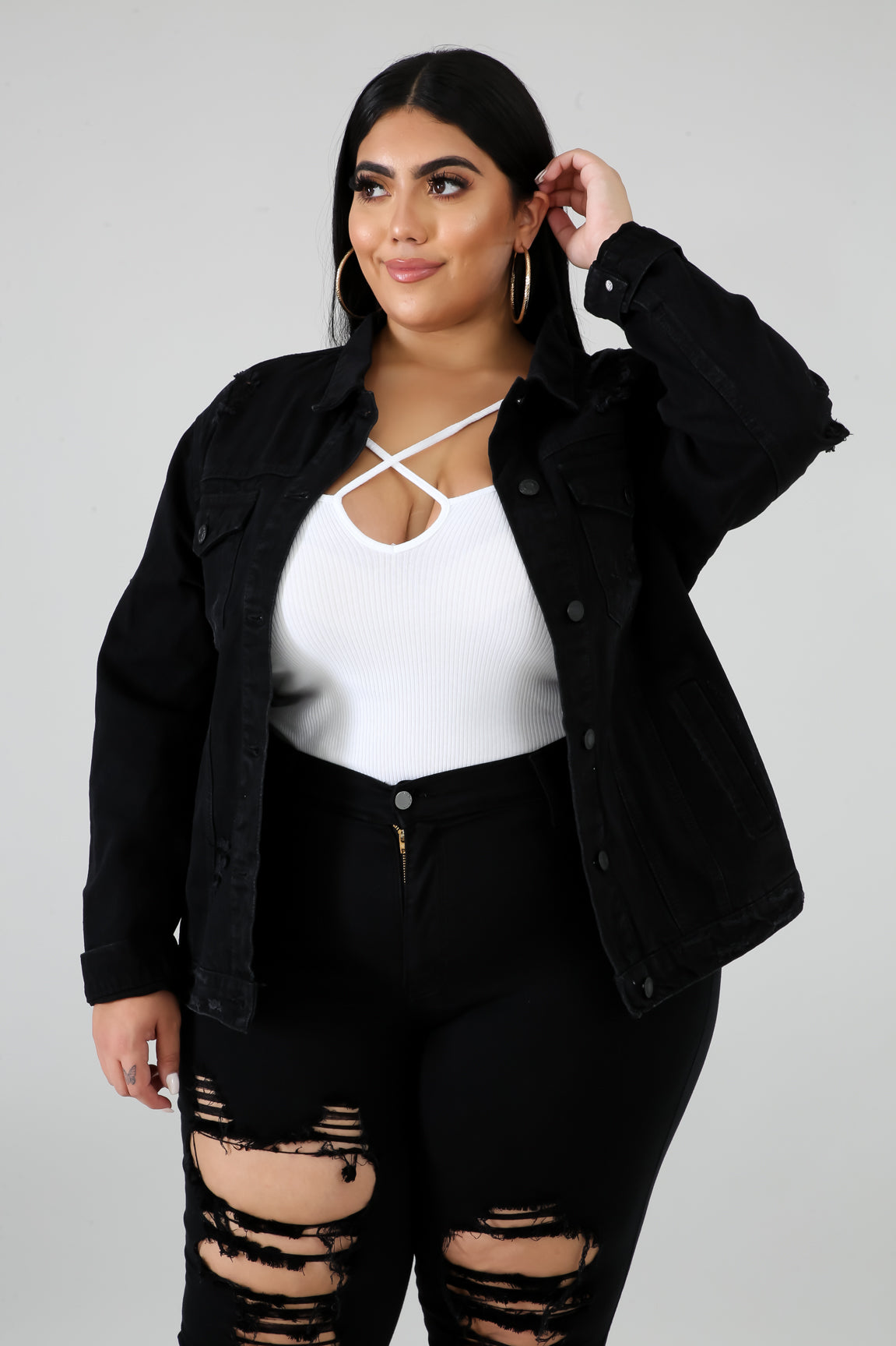 Disrupted Denim Jacket | GitiOnline