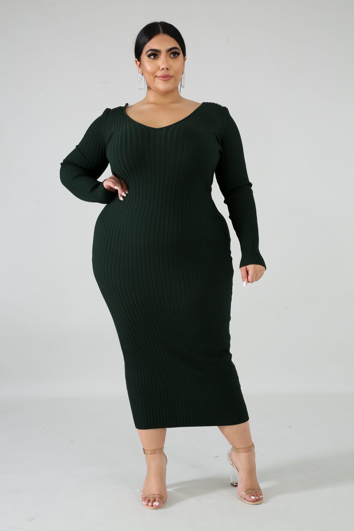 Ribbed Midi Dress | GitiOnline