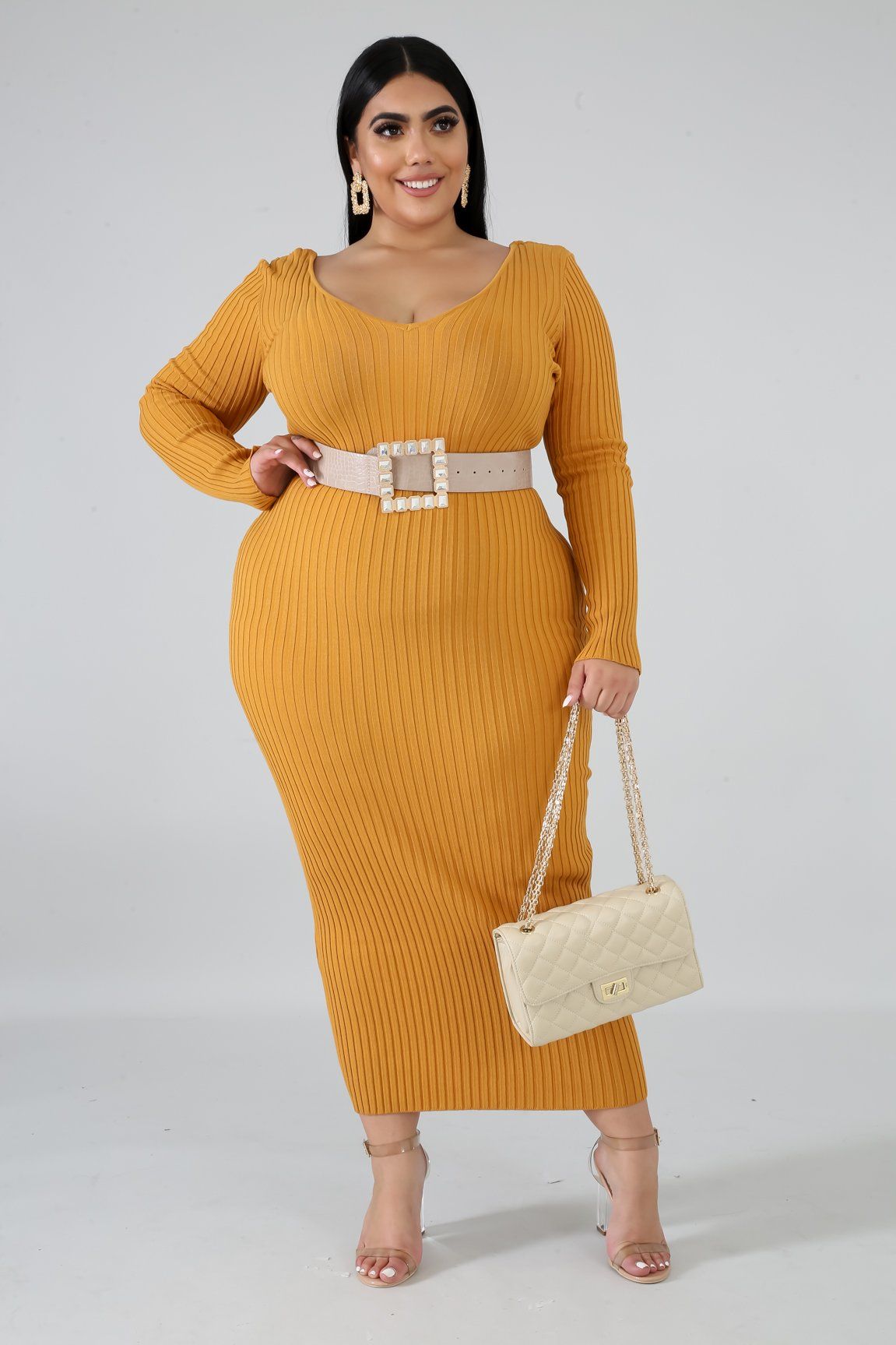 Ribbed Midi Dress | GitiOnline