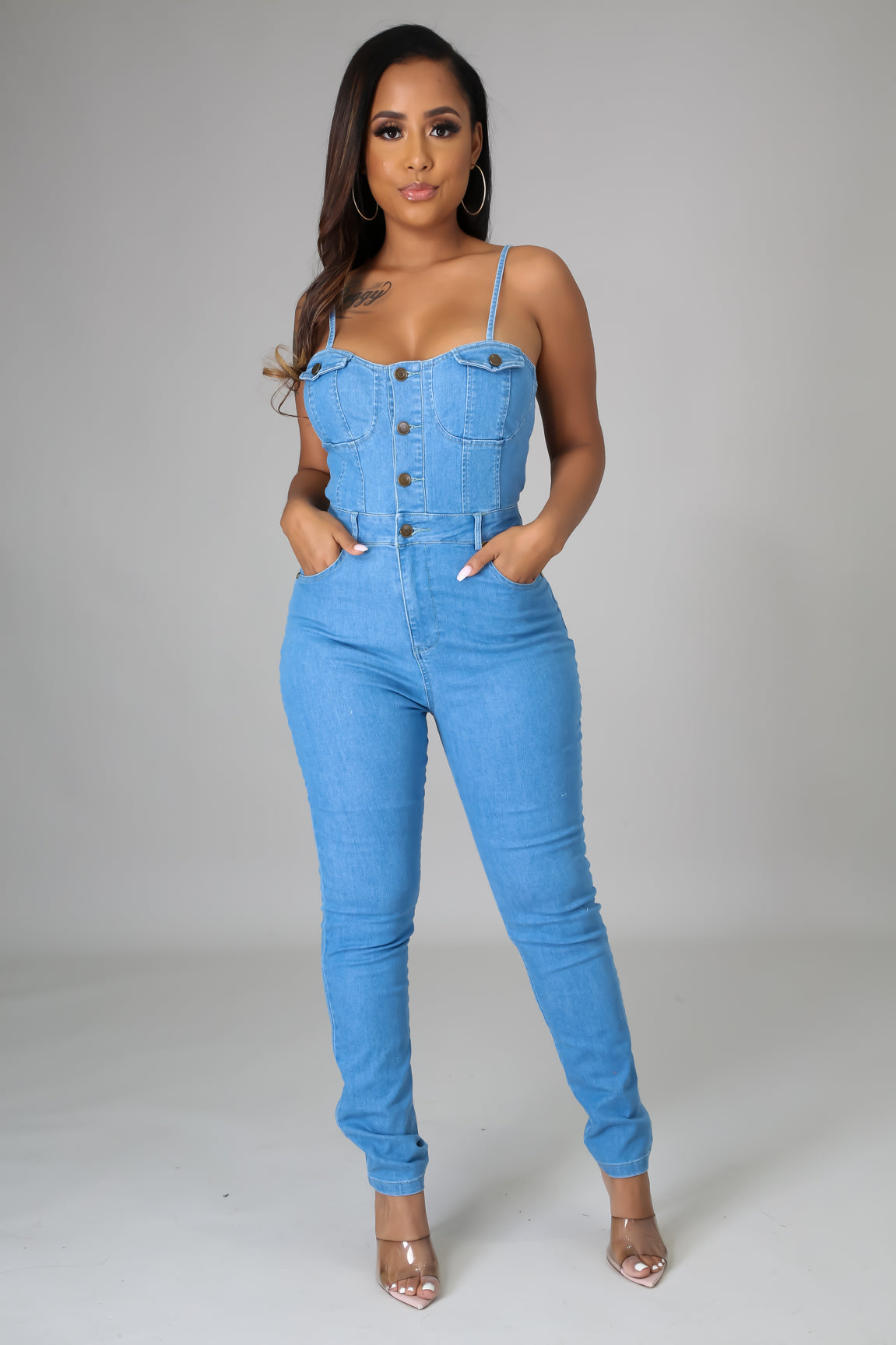 Drip So Hard Denim Jumpsuit