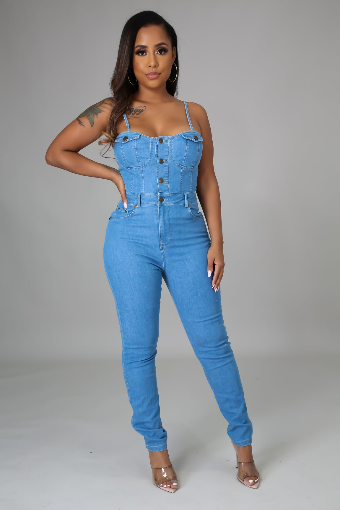 Drip So Hard Denim Jumpsuit