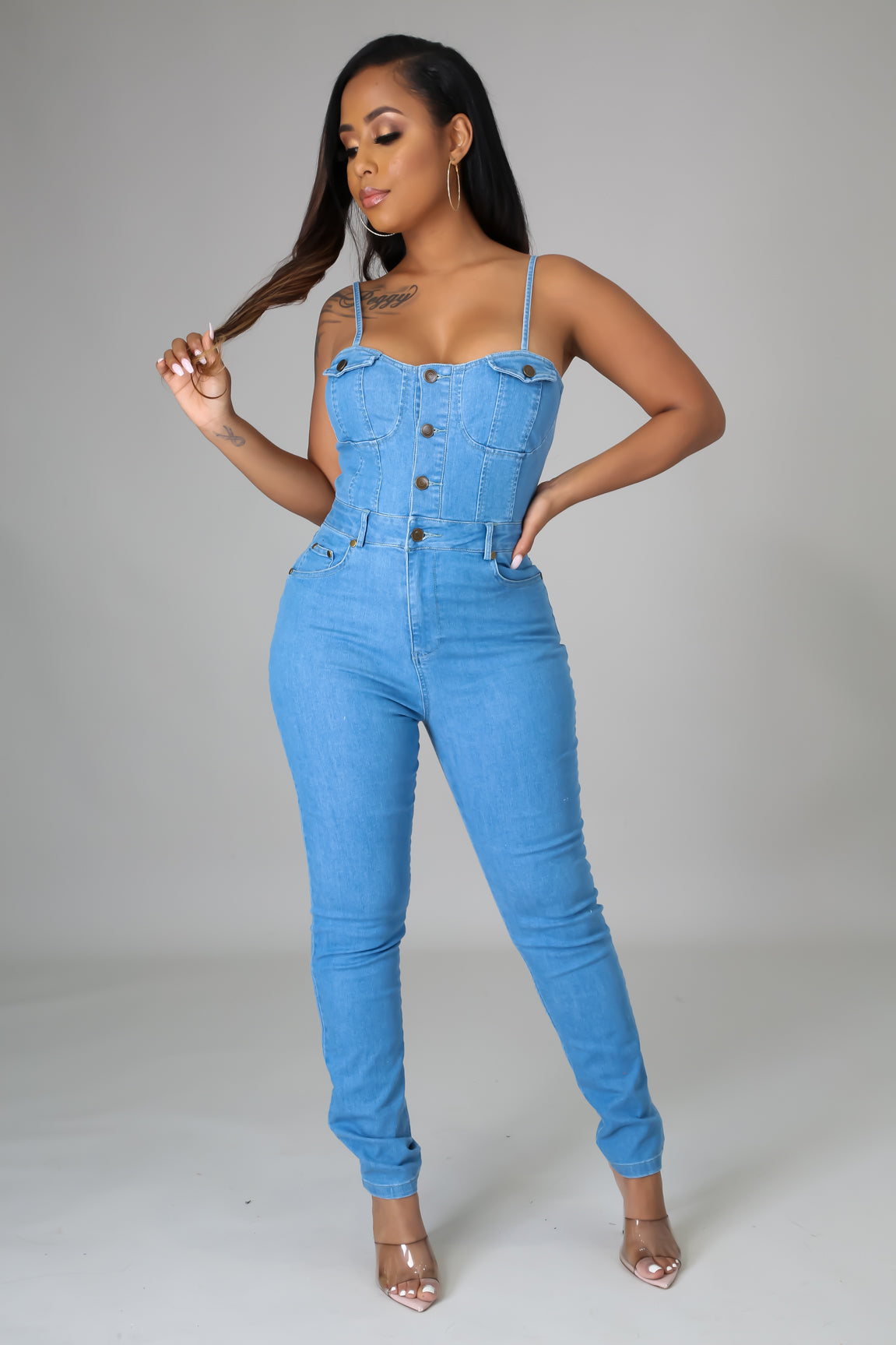 Drip So Hard Denim Jumpsuit