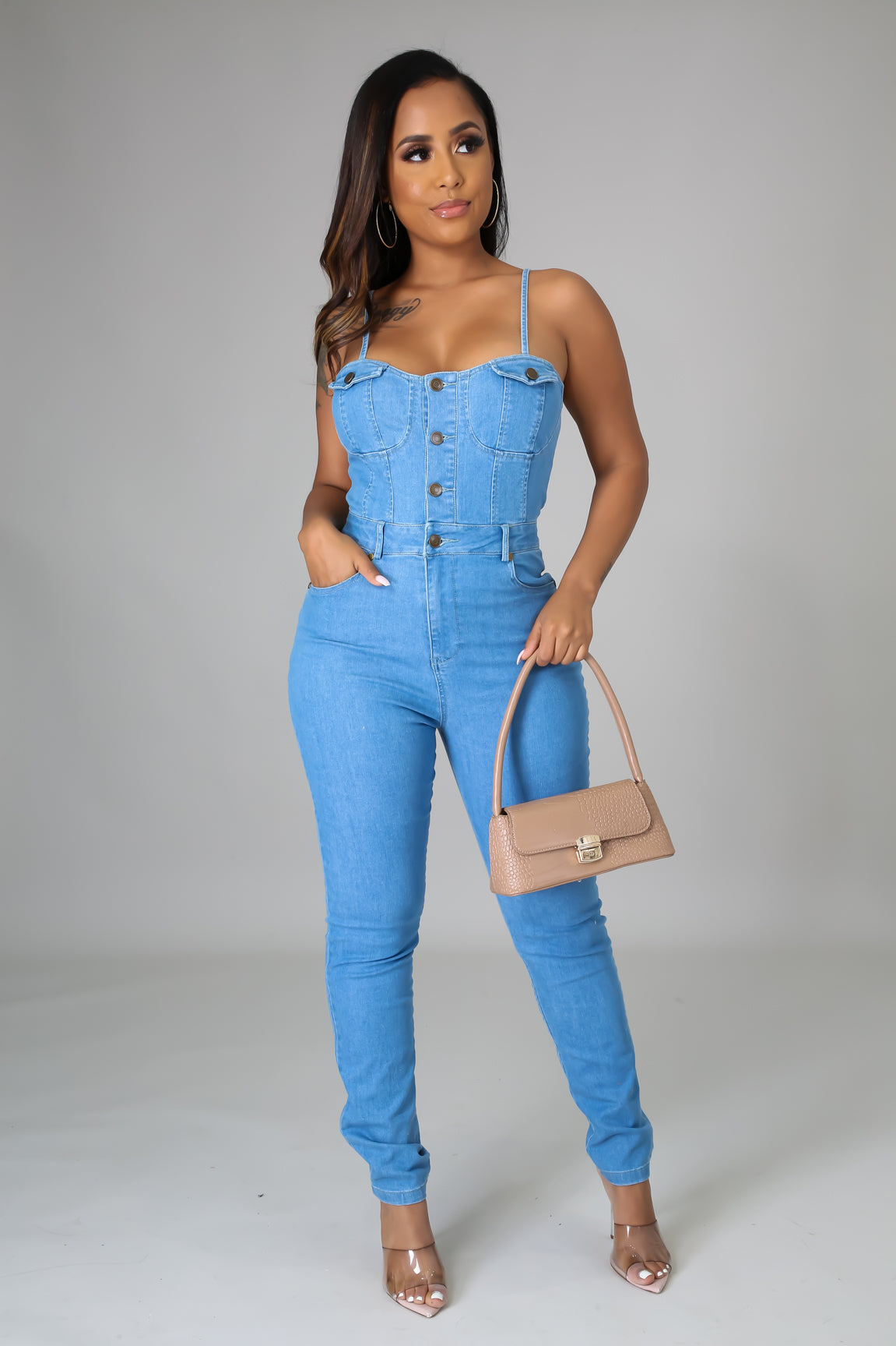 Drip So Hard Denim Jumpsuit