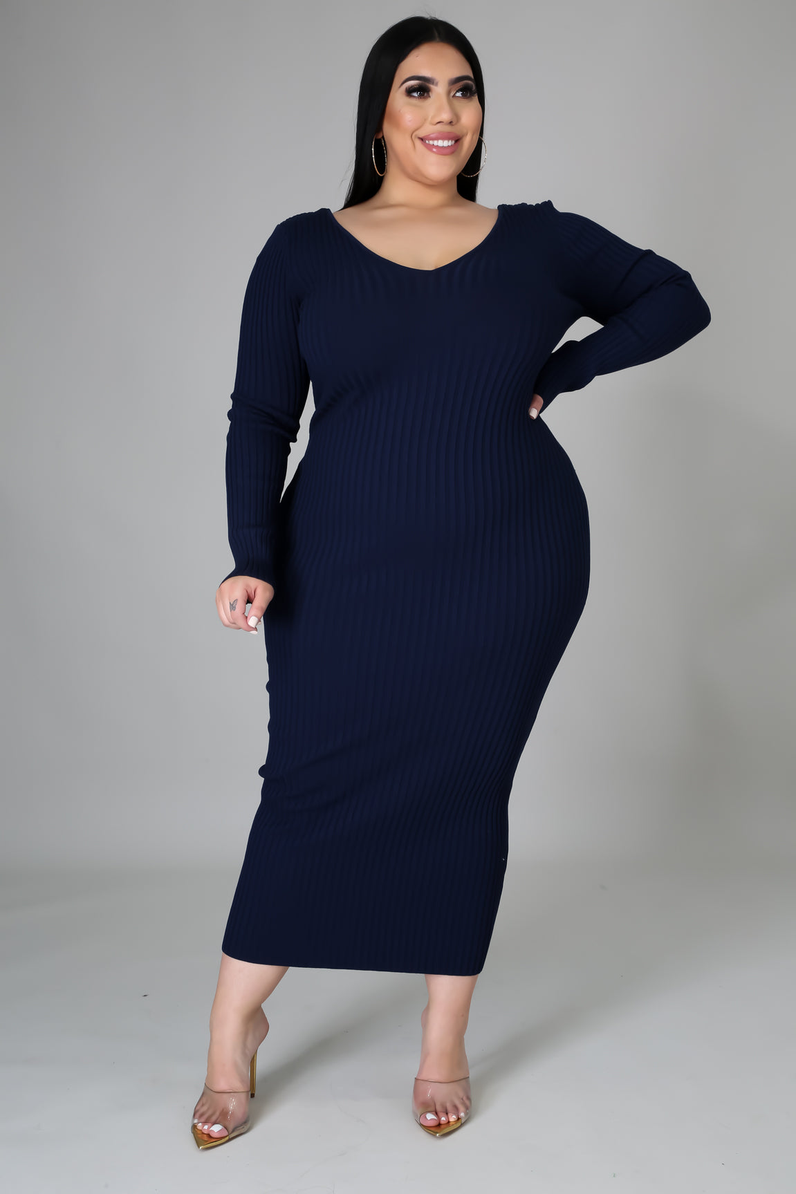 Ribbed Midi Dress