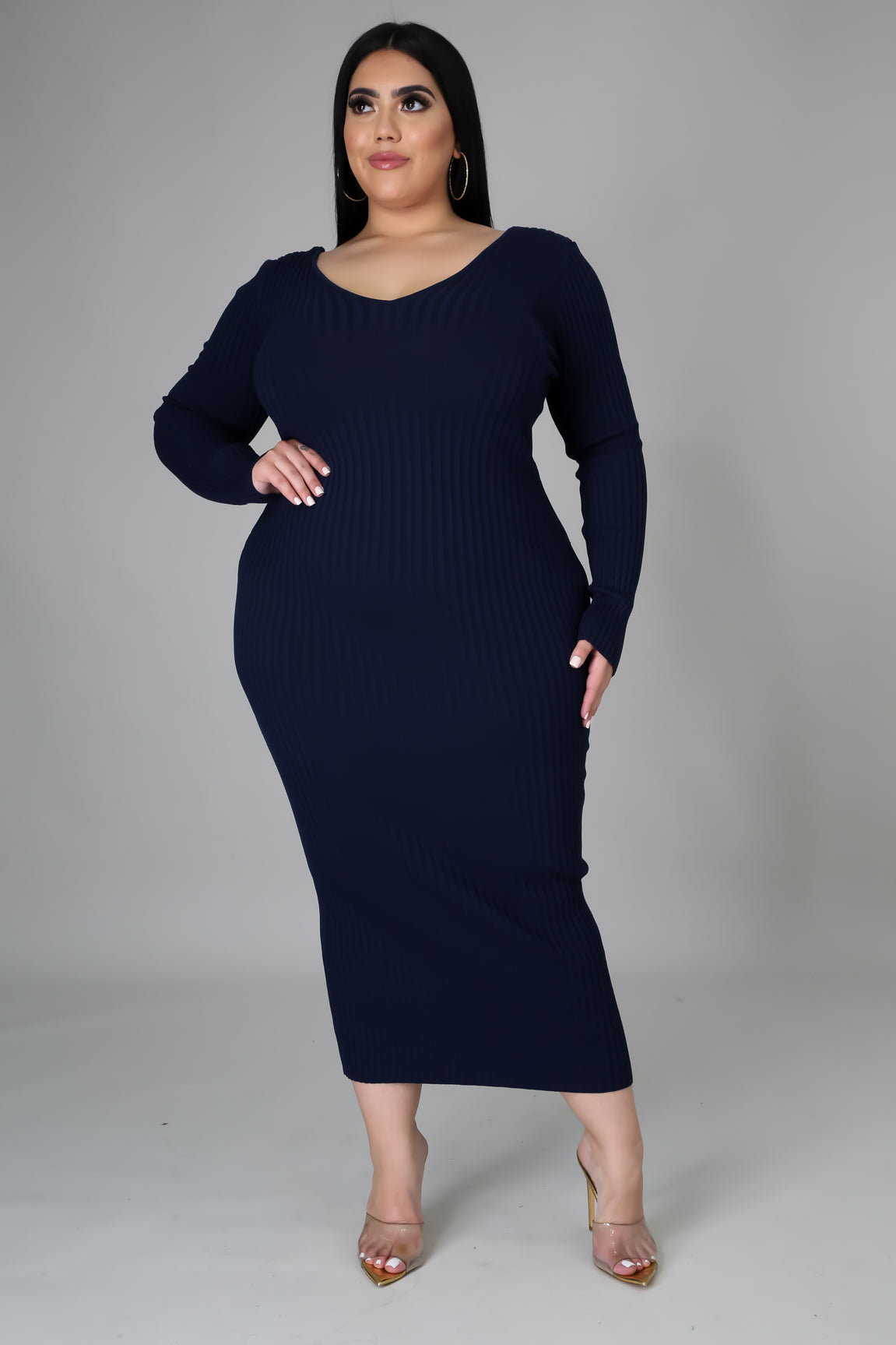 Ribbed Midi Dress