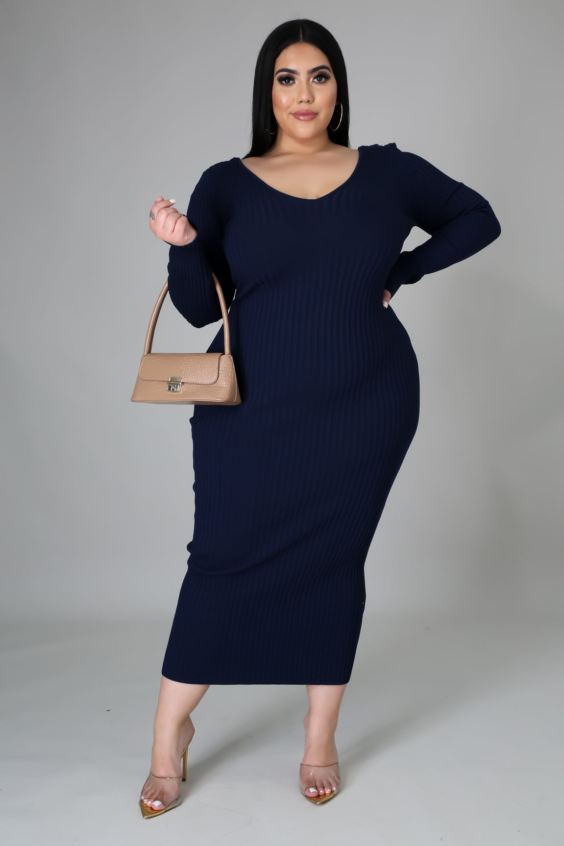 Ribbed Midi Dress