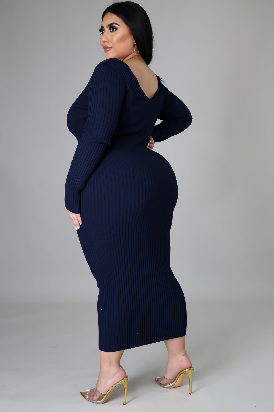 Ribbed Midi Dress