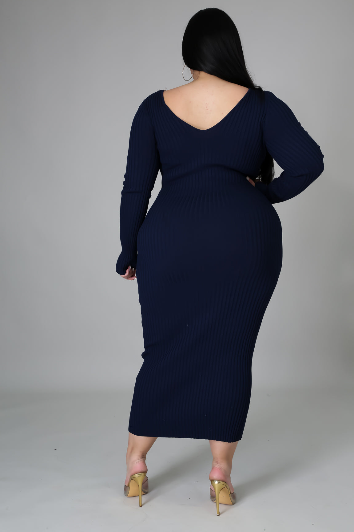 Ribbed Midi Dress
