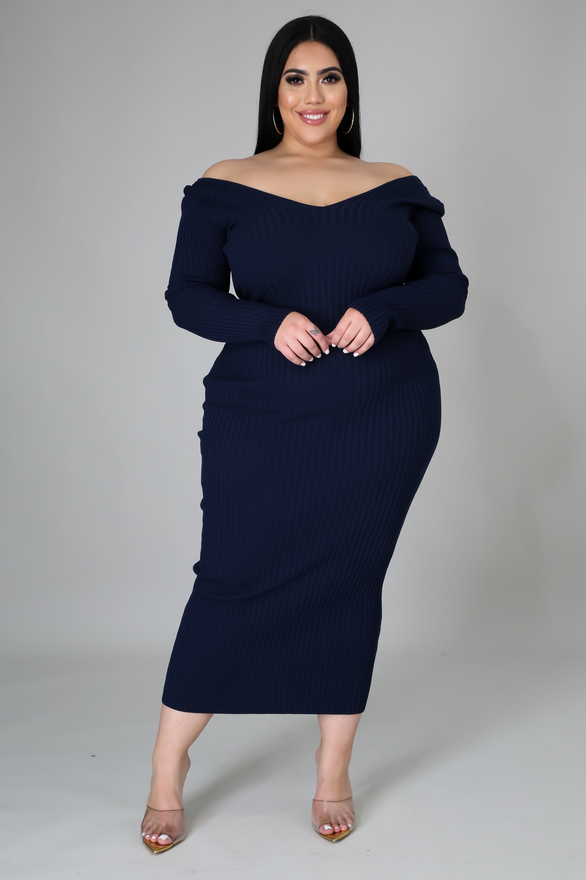 Ribbed Midi Dress