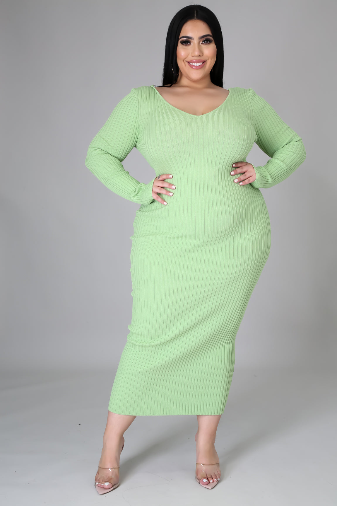 Ribbed Midi Dress