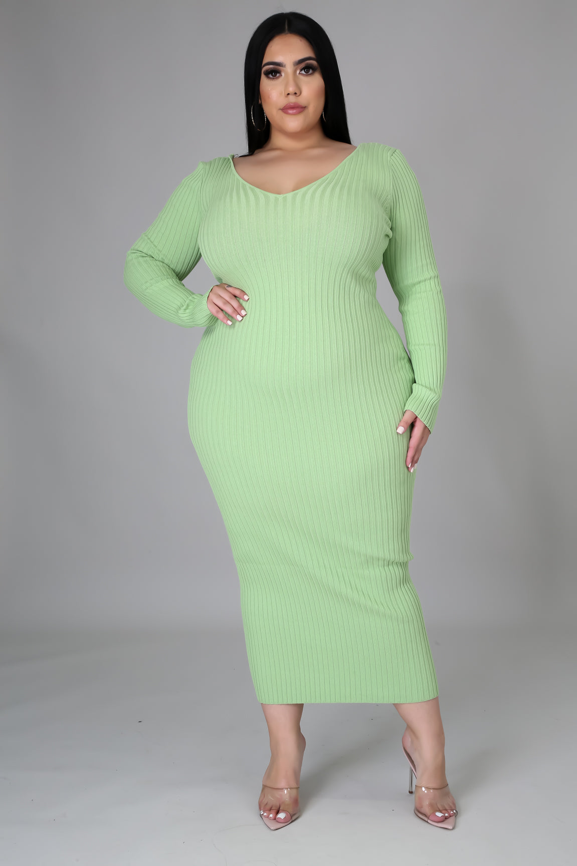 Ribbed Midi Dress