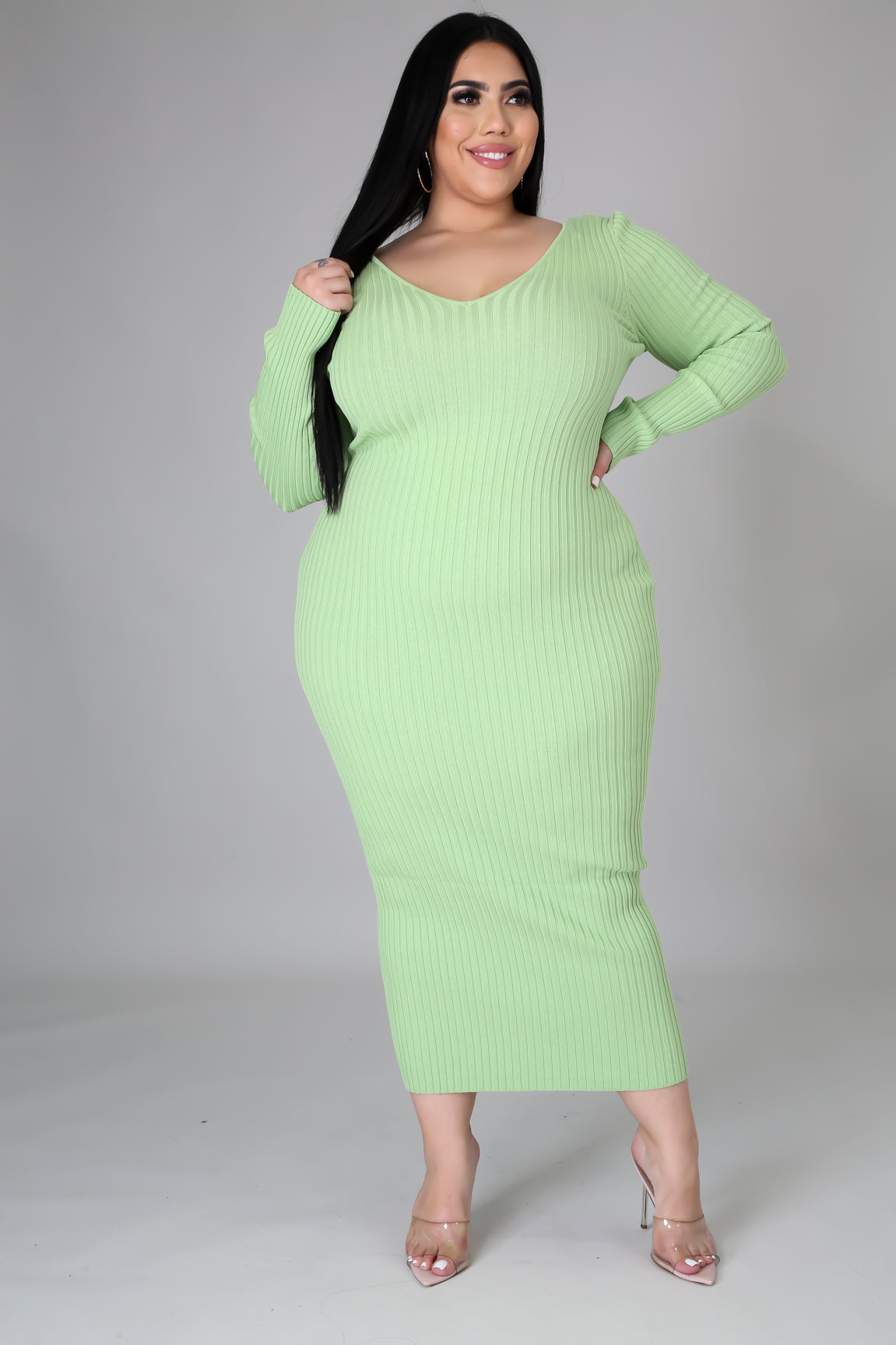 Ribbed Midi Dress