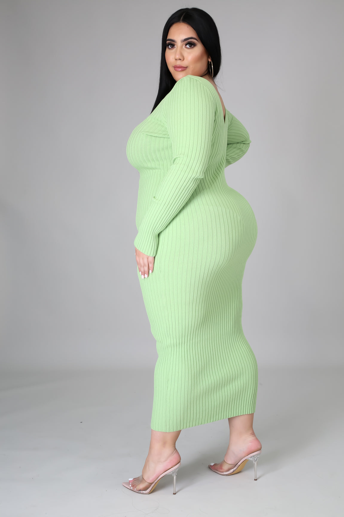 Ribbed Midi Dress