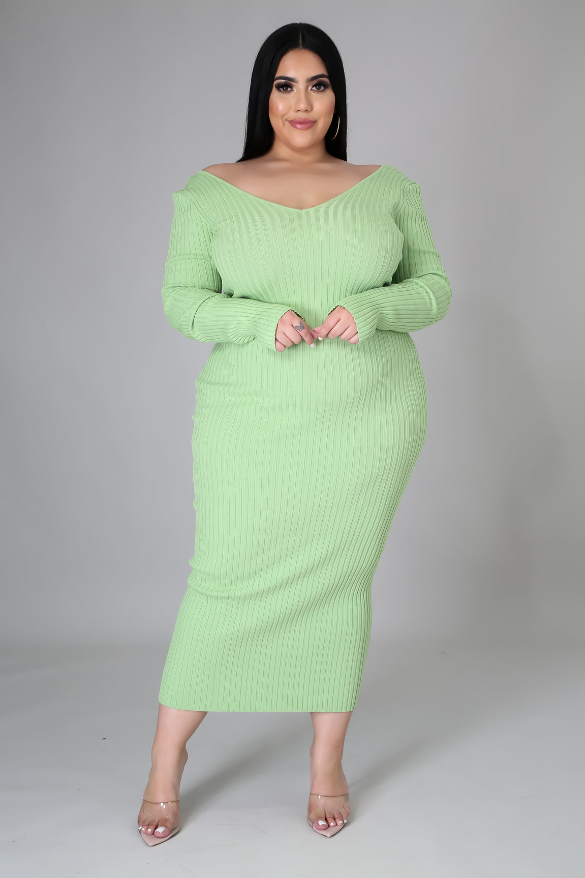 Ribbed Midi Dress