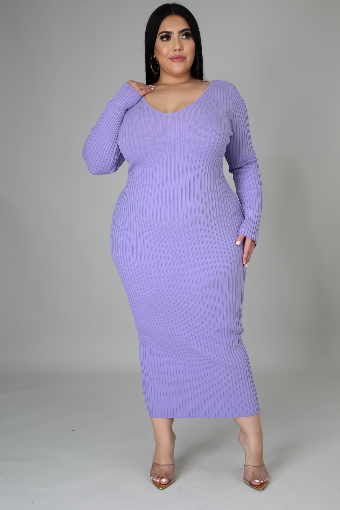 Ribbed Midi Dress