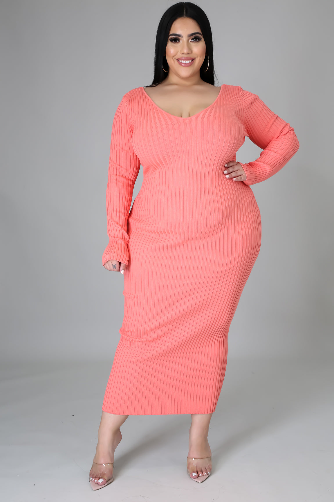 Ribbed Midi Dress