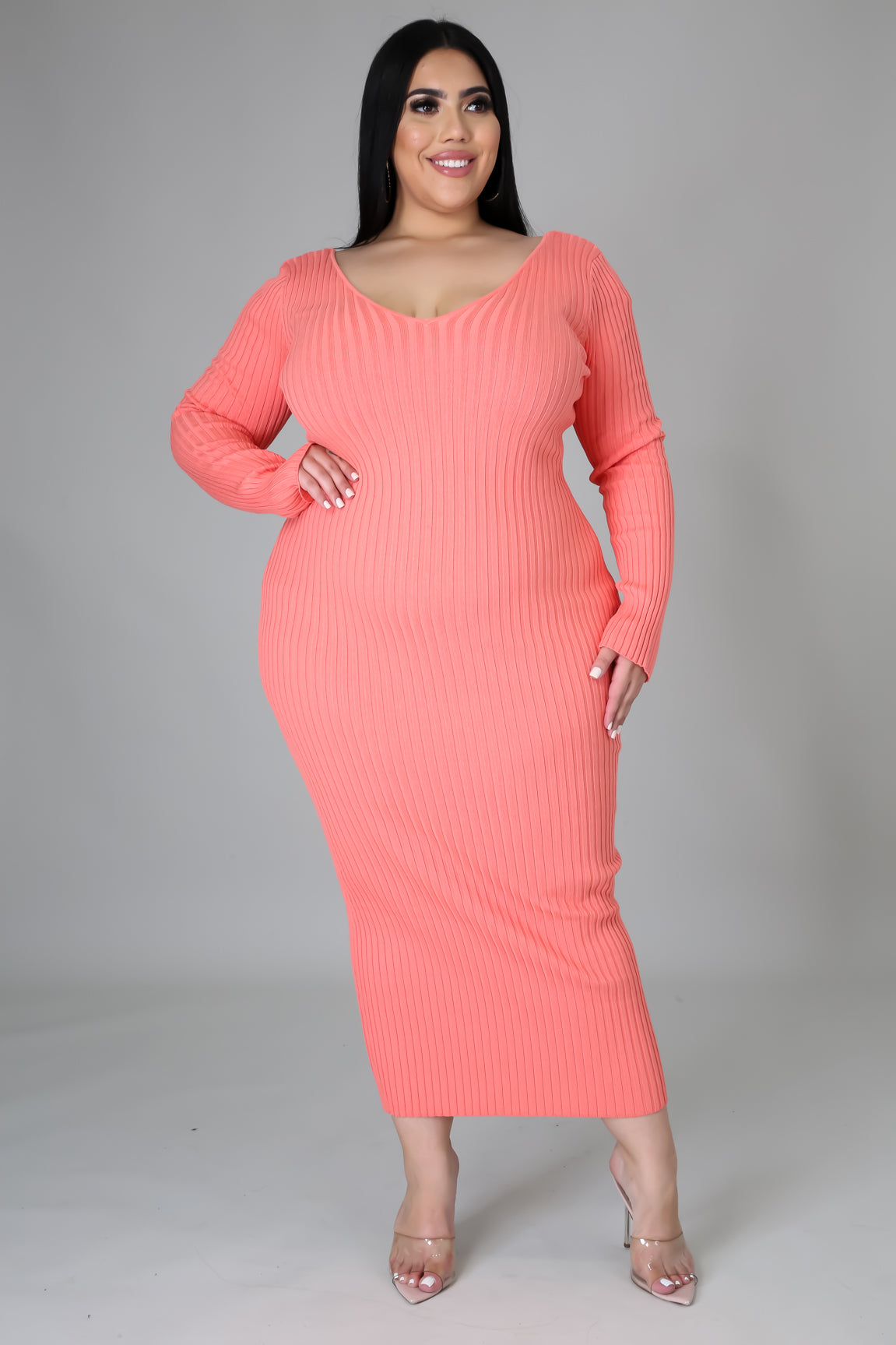 Ribbed Midi Dress