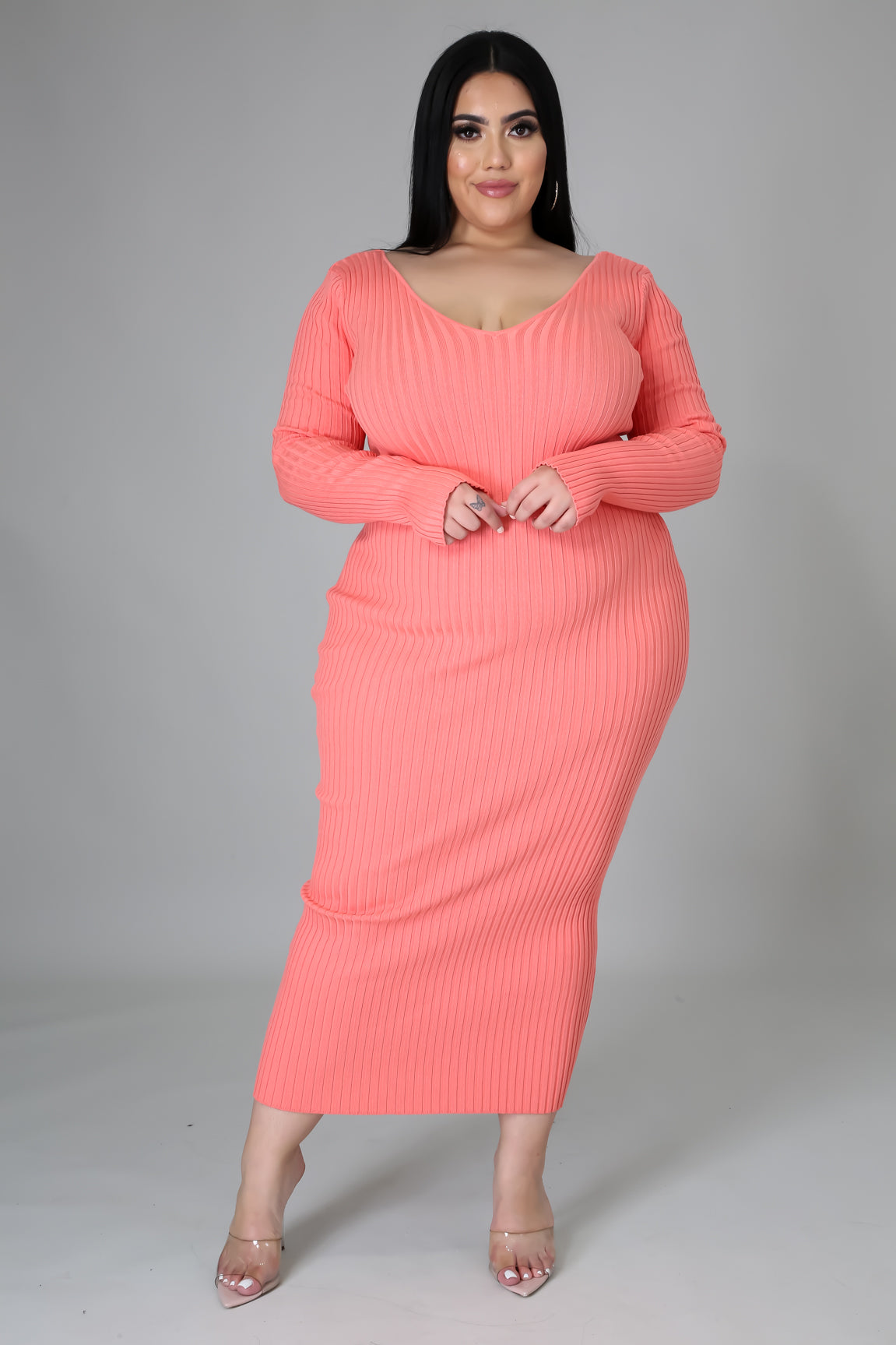 Ribbed Midi Dress