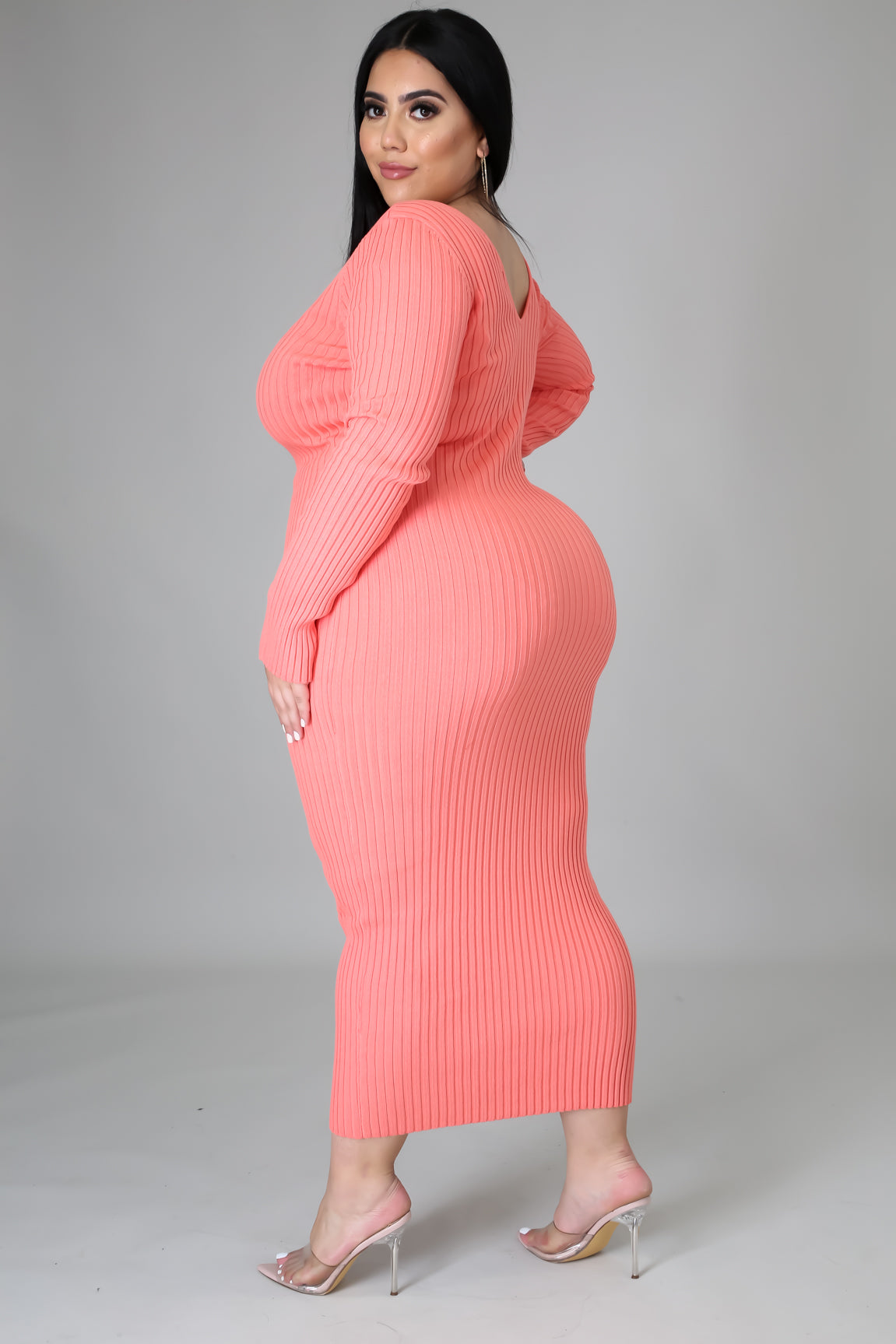 Ribbed Midi Dress