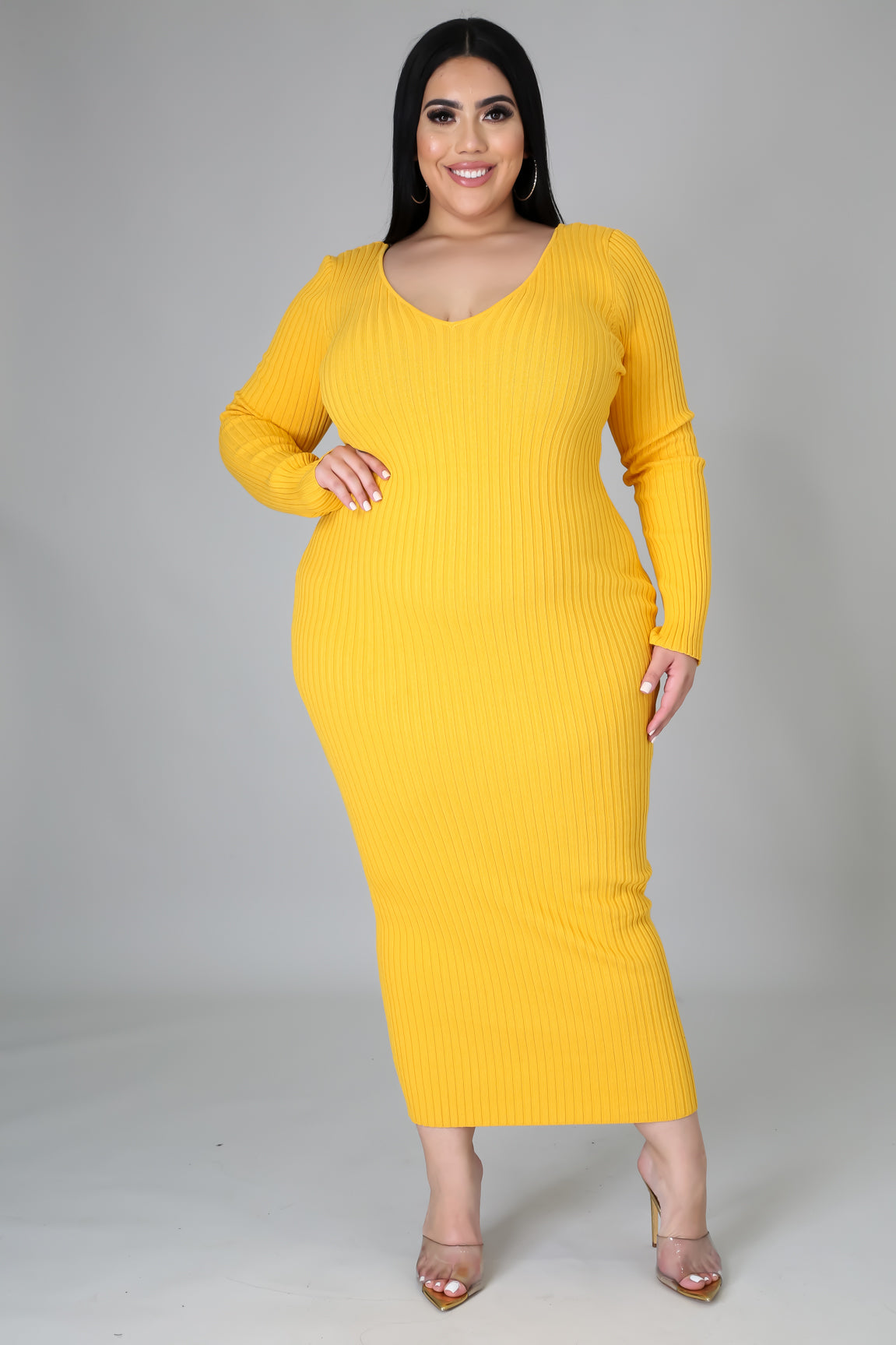 Ribbed Midi Dress