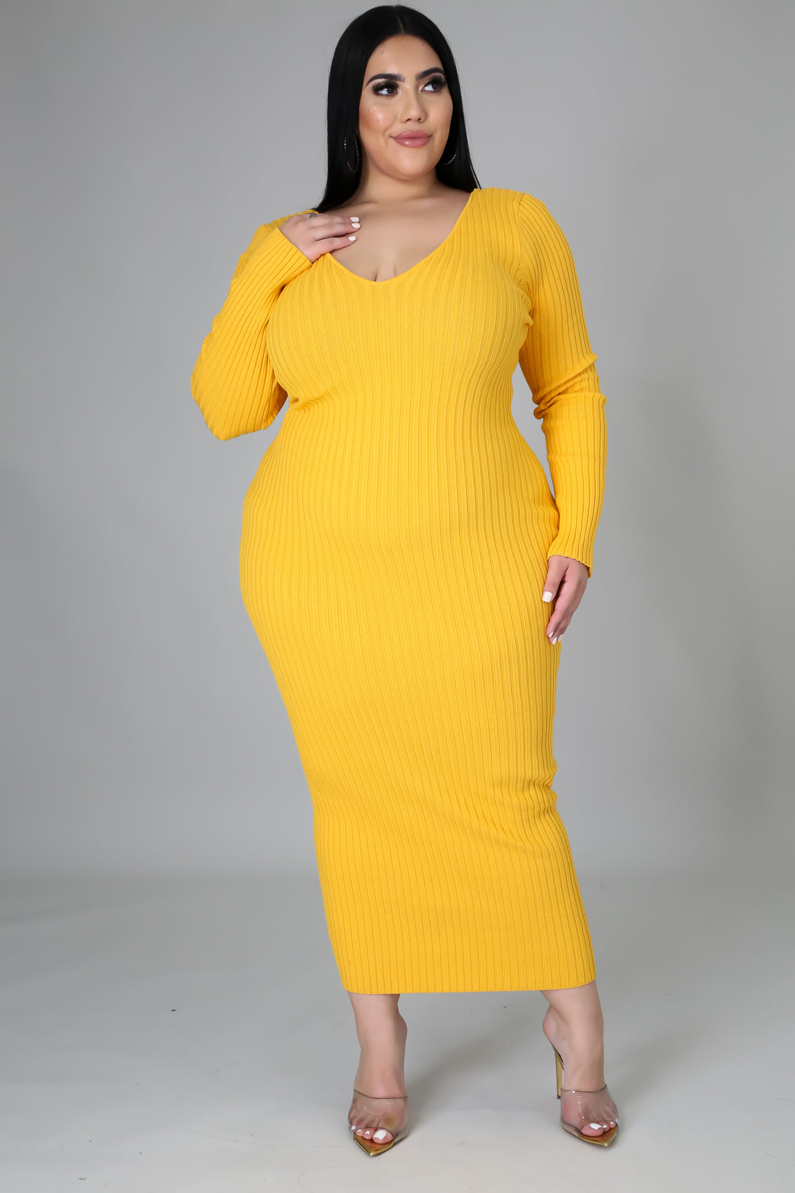 Ribbed Midi Dress