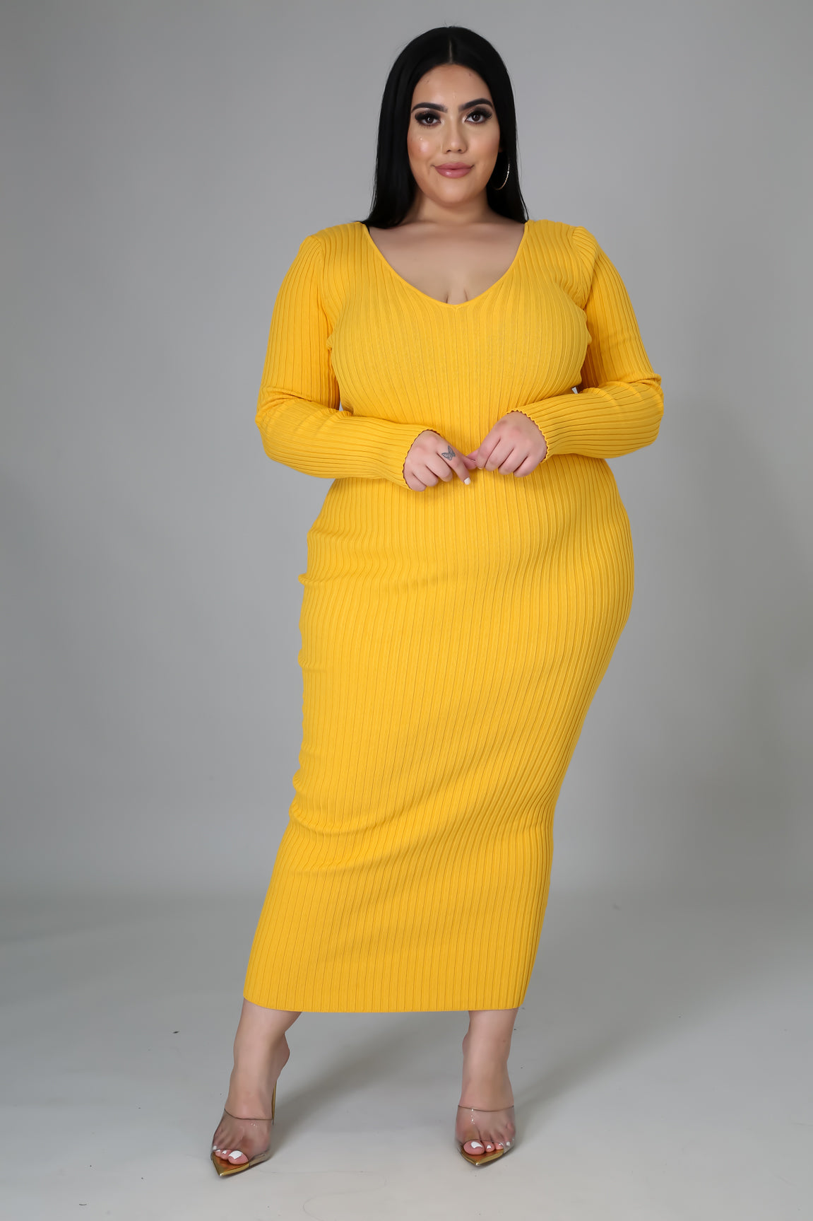 Ribbed Midi Dress