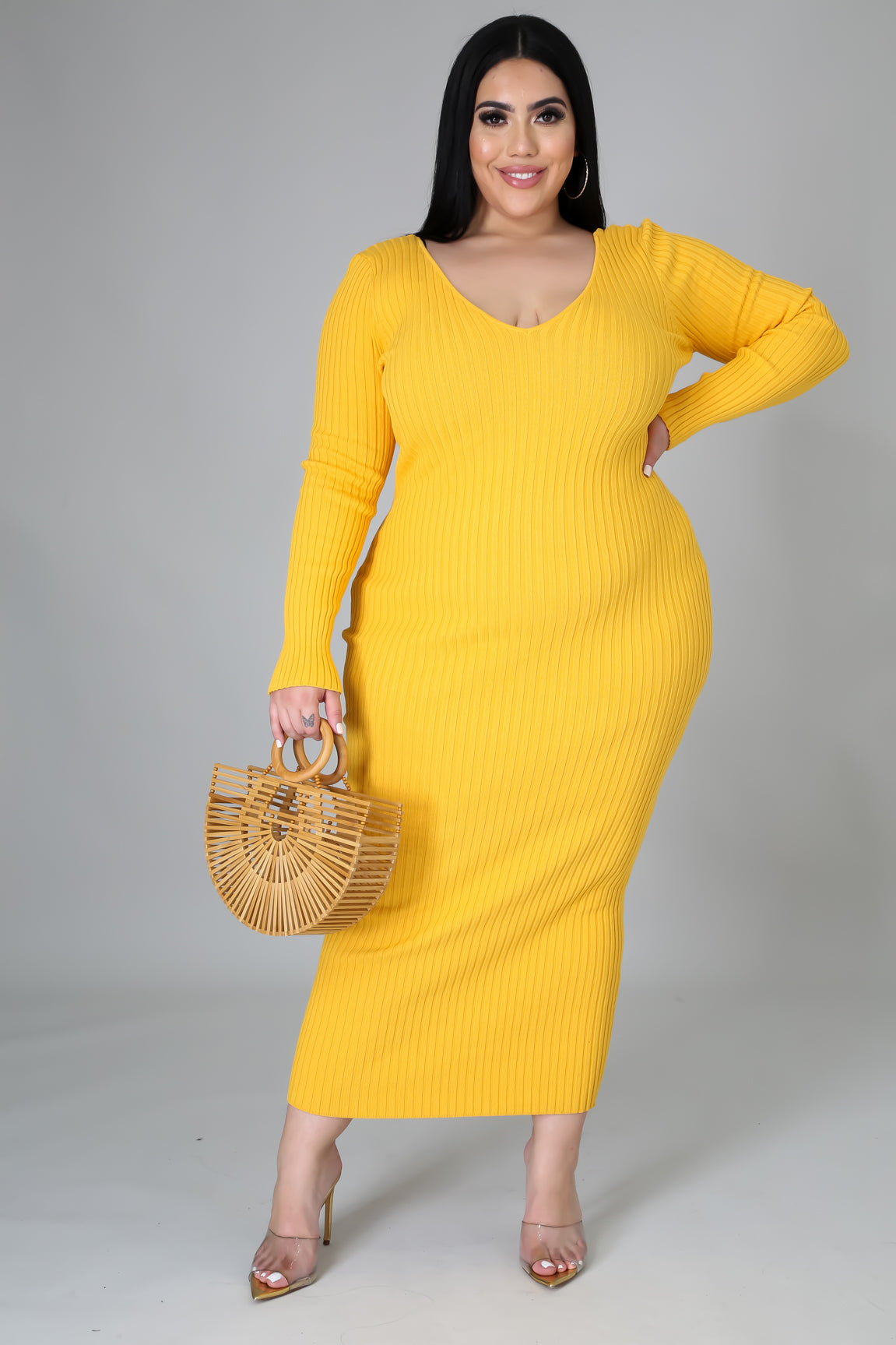 Ribbed Midi Dress