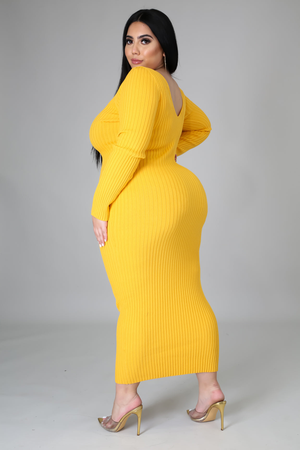 Ribbed Midi Dress