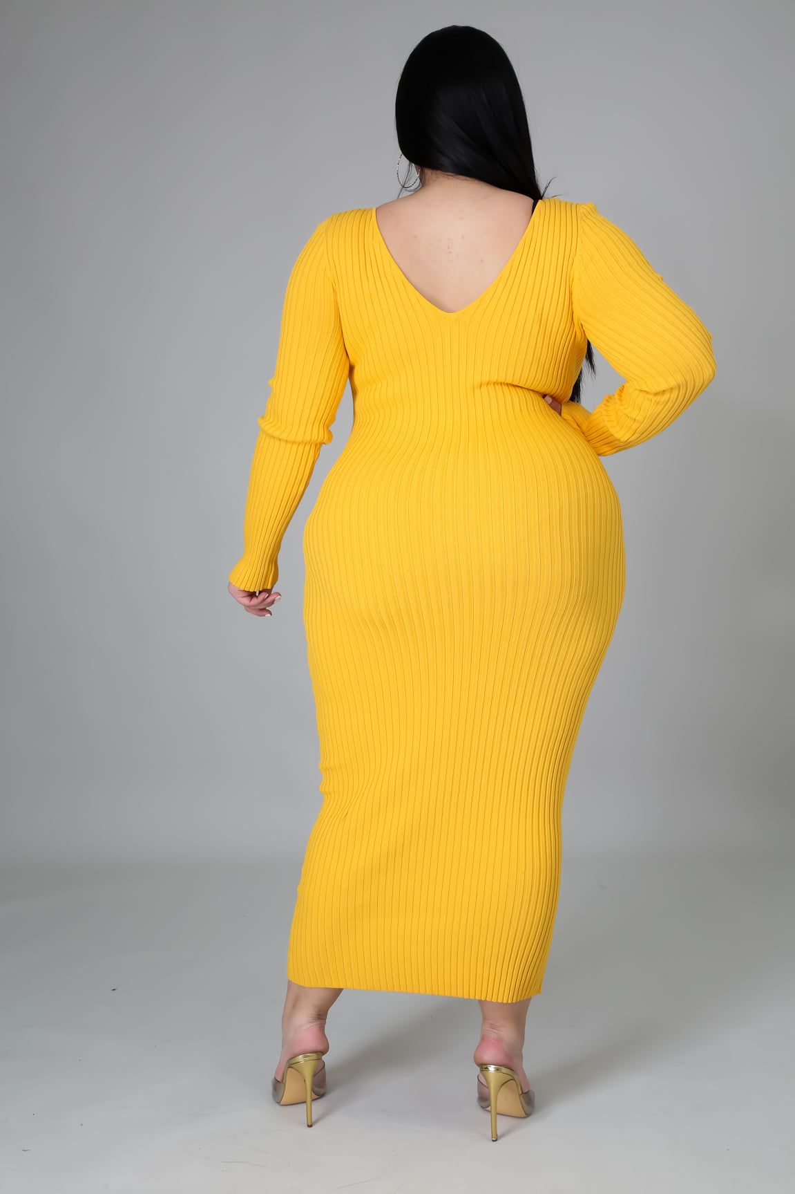 Ribbed Midi Dress