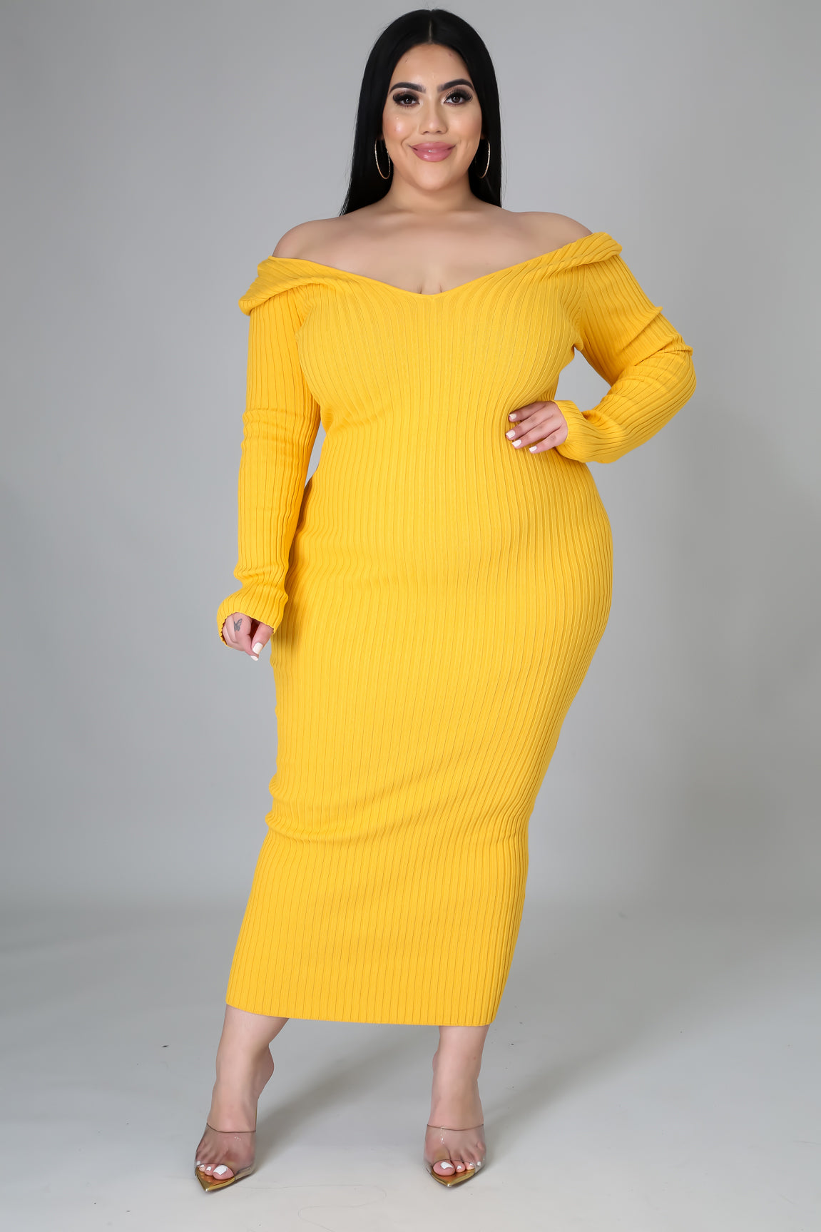 Ribbed Midi Dress