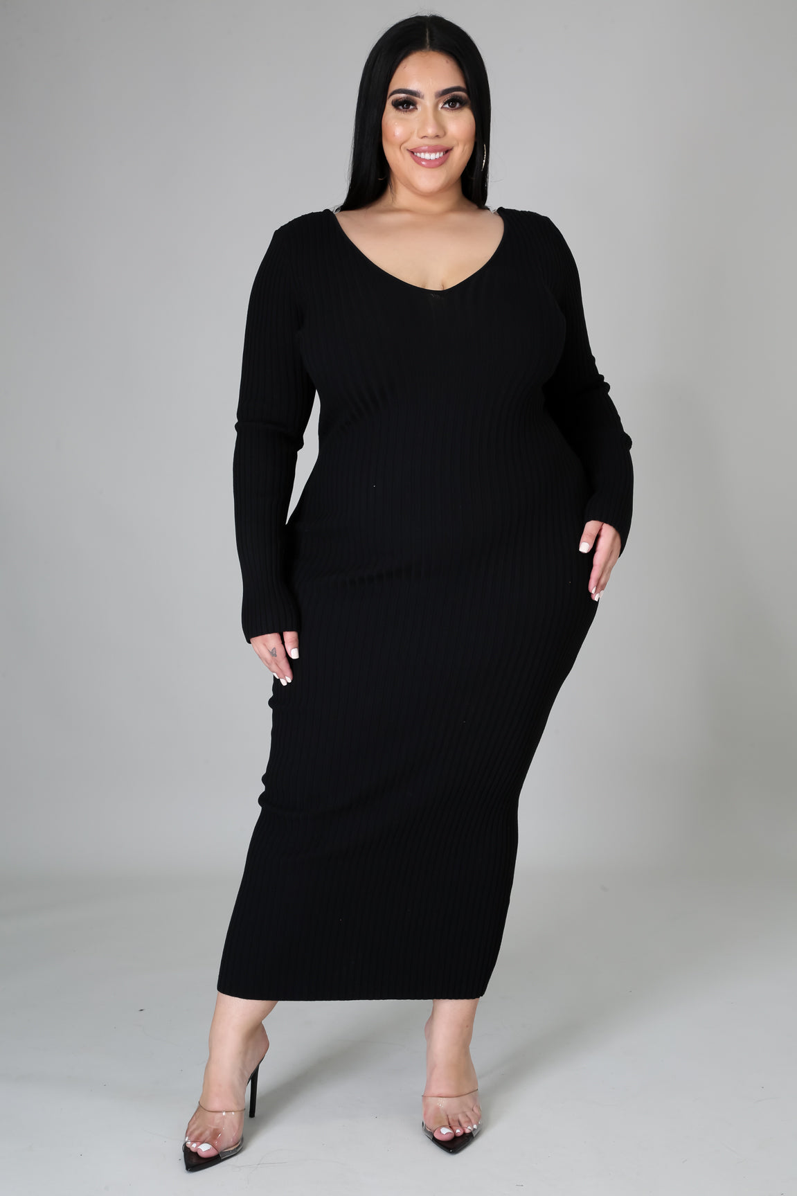 Ribbed Midi Dress