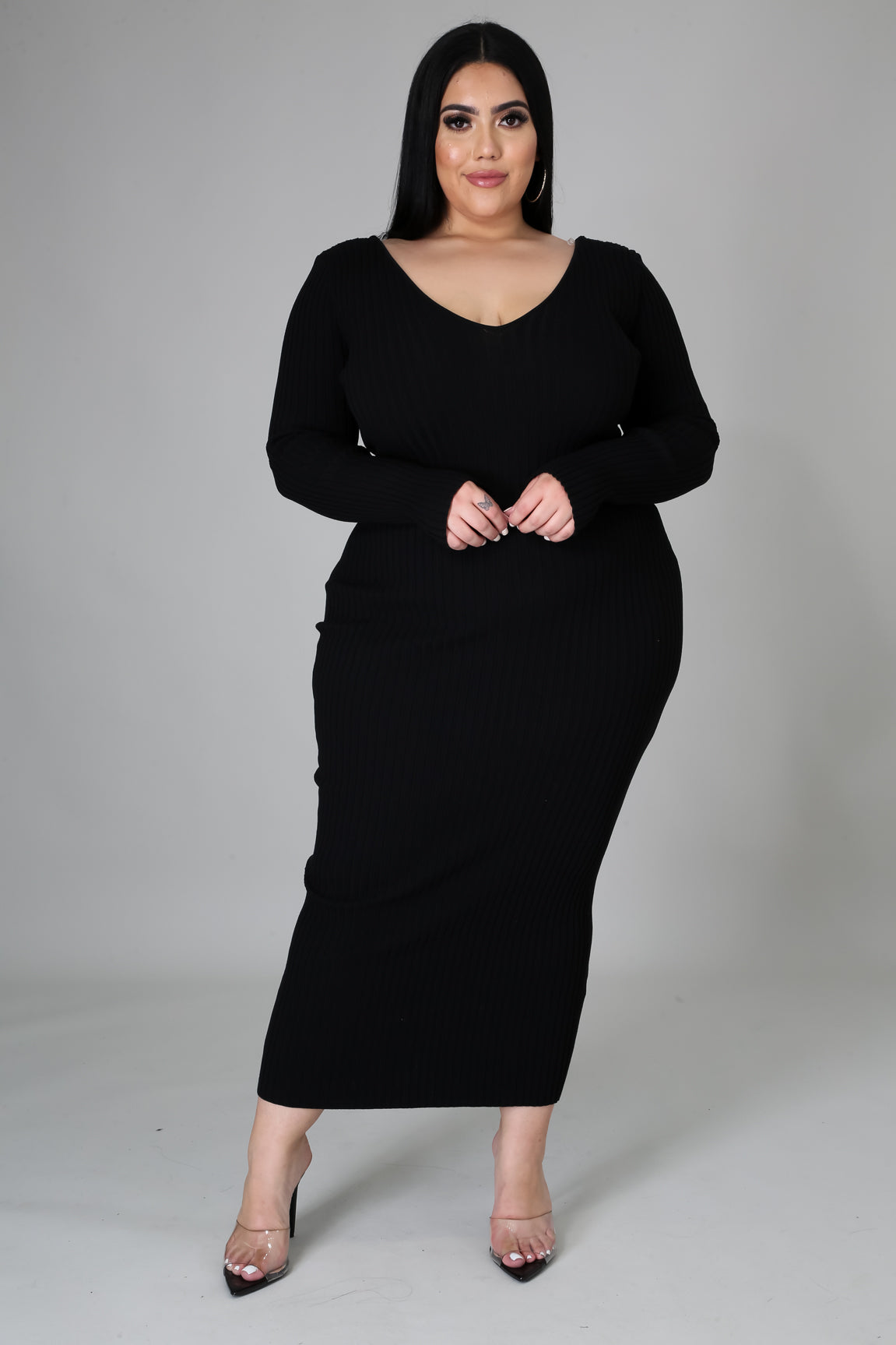 Ribbed Midi Dress