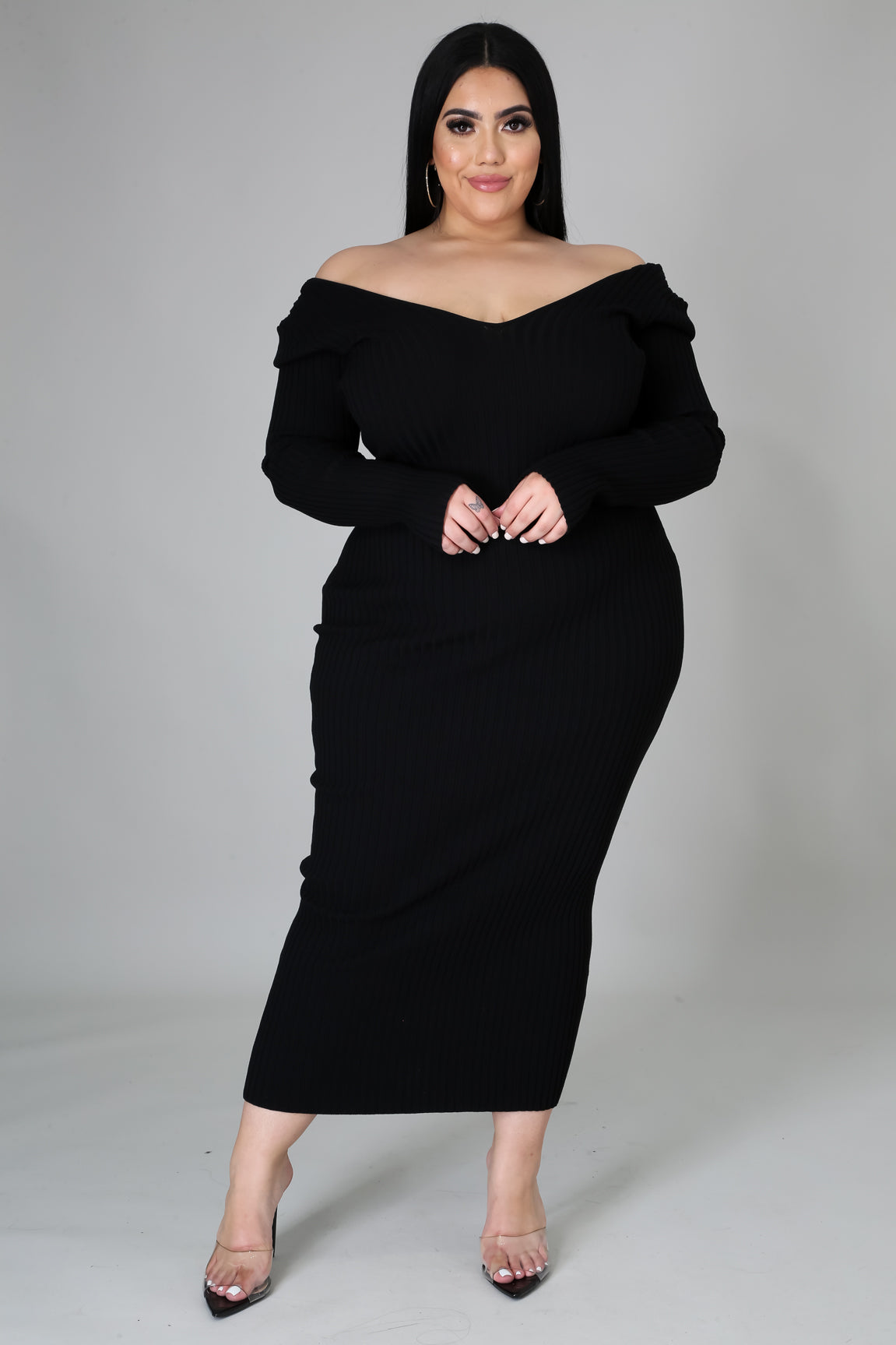 Ribbed Midi Dress