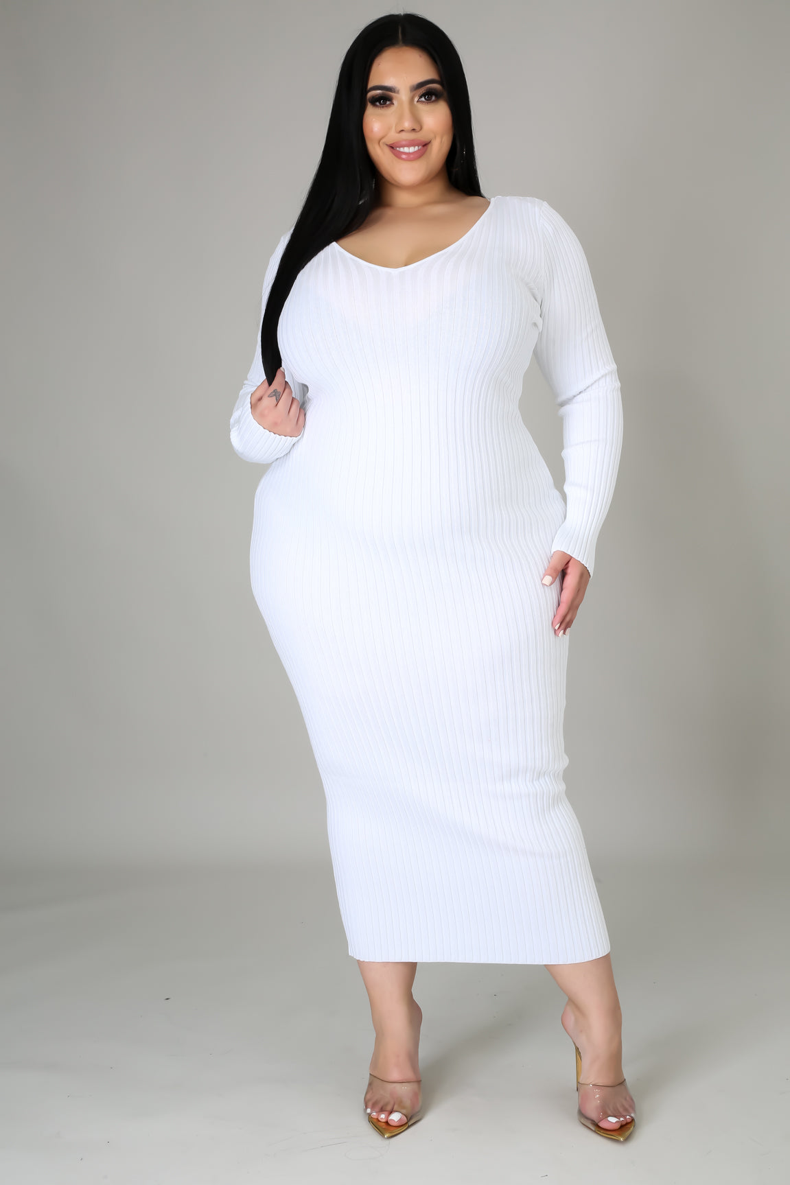 Ribbed Midi Dress