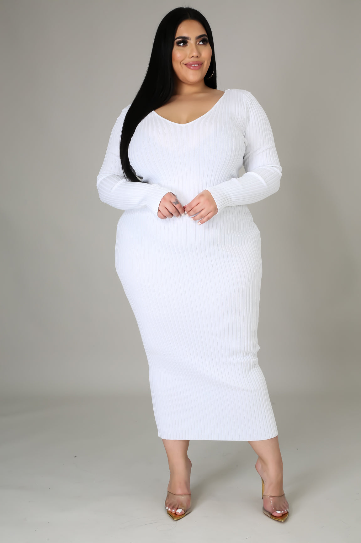 Ribbed Midi Dress