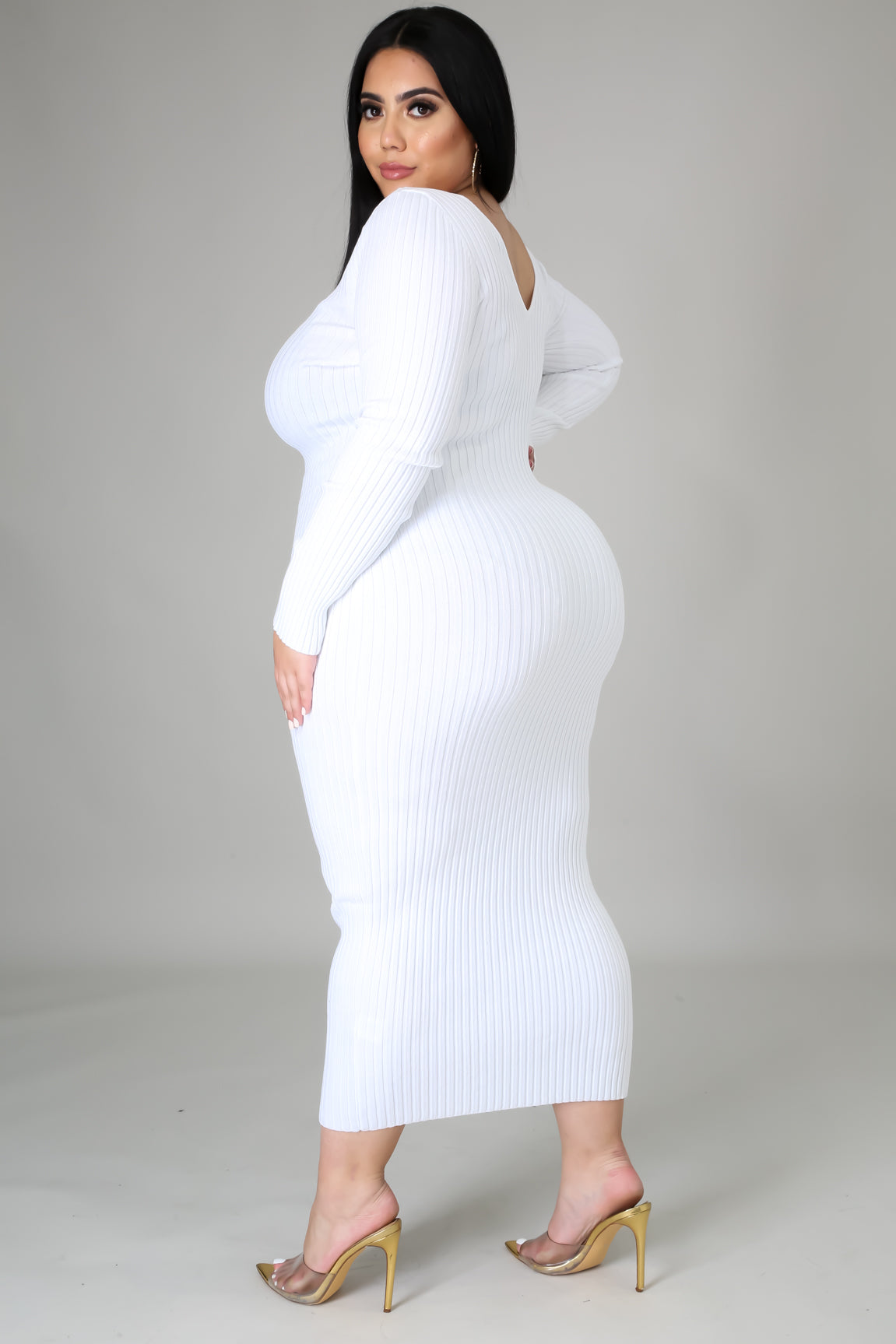 Ribbed Midi Dress