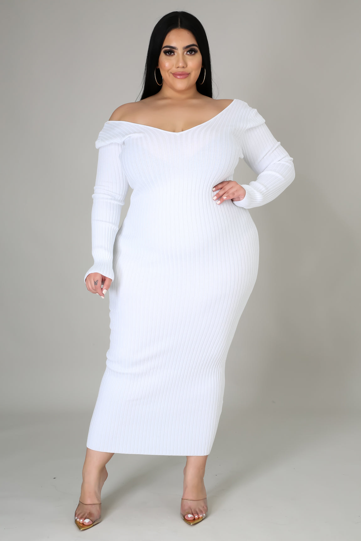 Ribbed Midi Dress