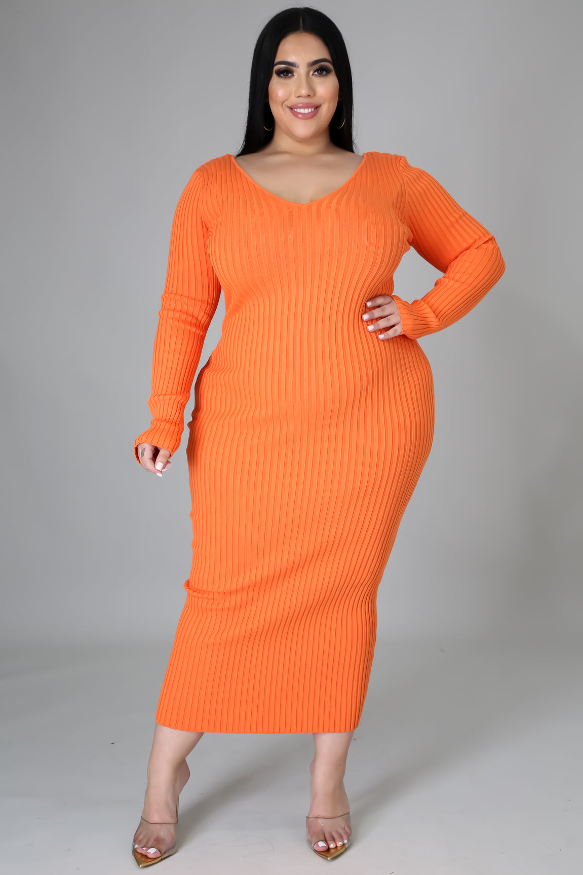 Ribbed Midi Dress
