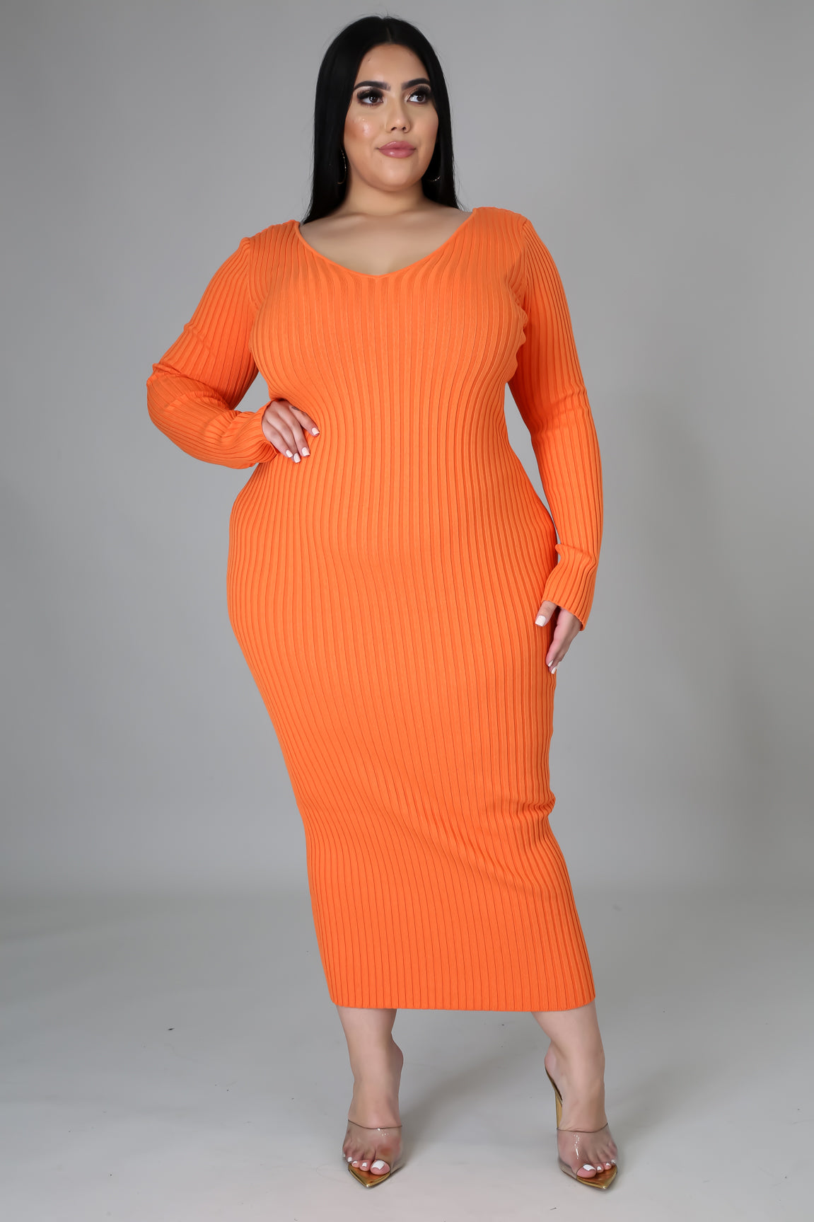 Ribbed Midi Dress