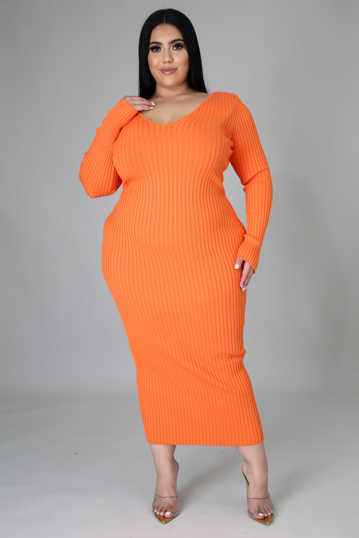 Ribbed Midi Dress