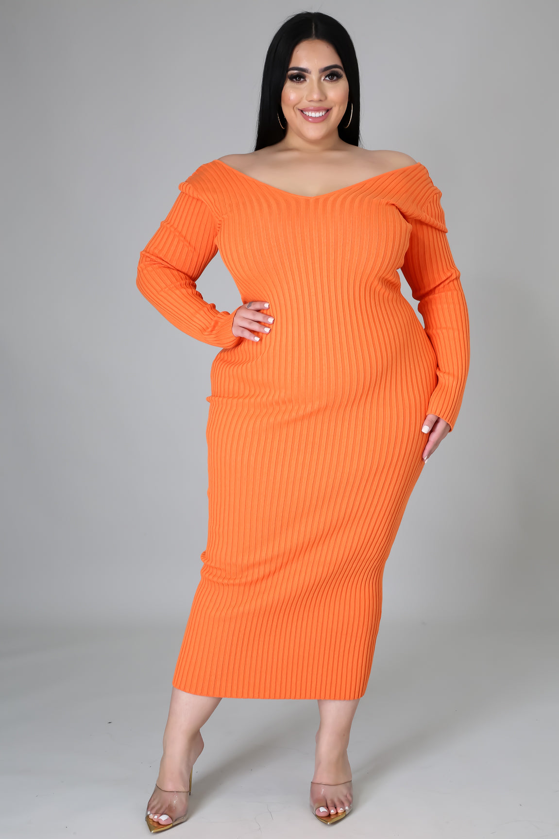 Ribbed Midi Dress