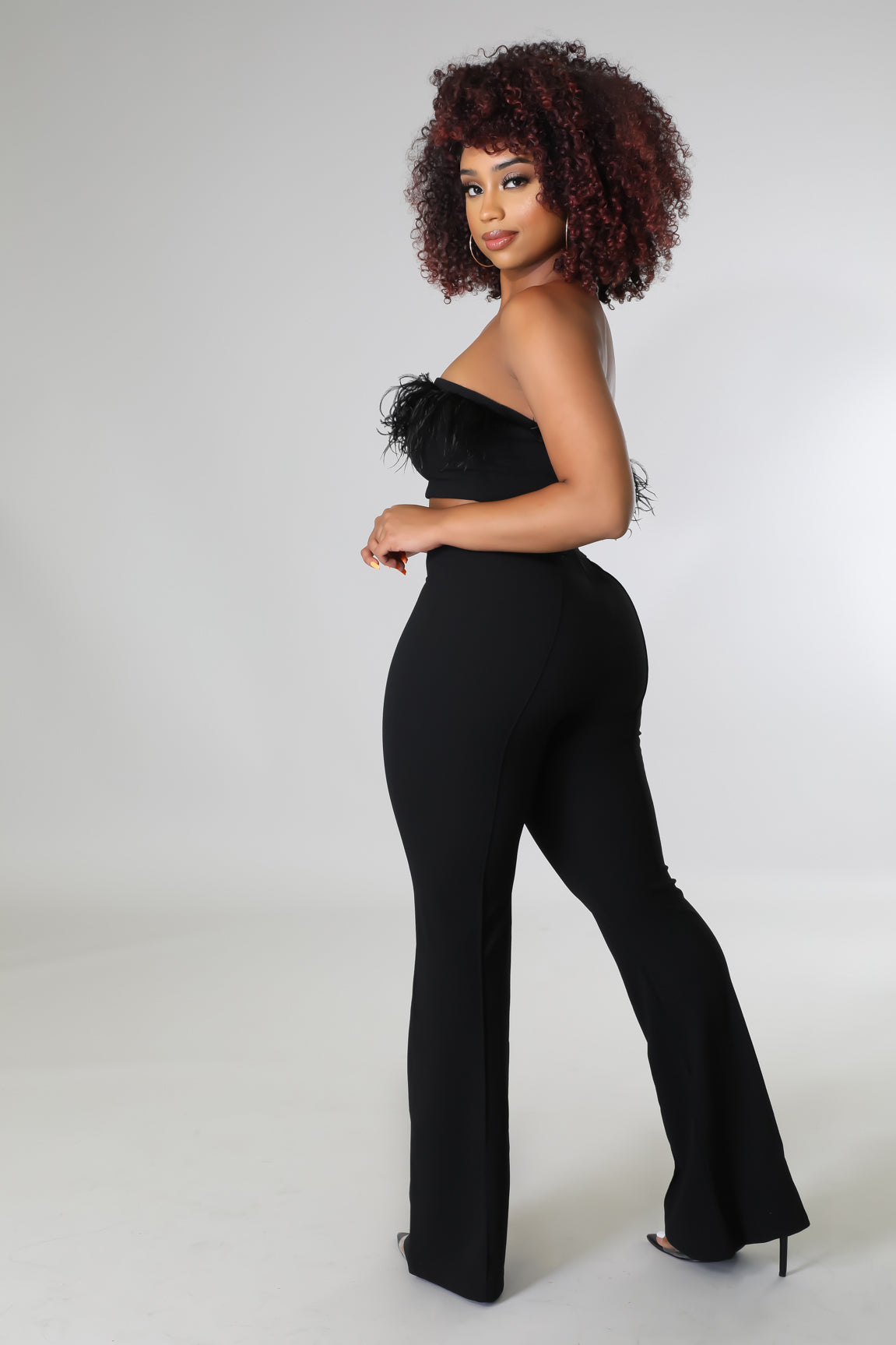 Feather Me Down Pant Set